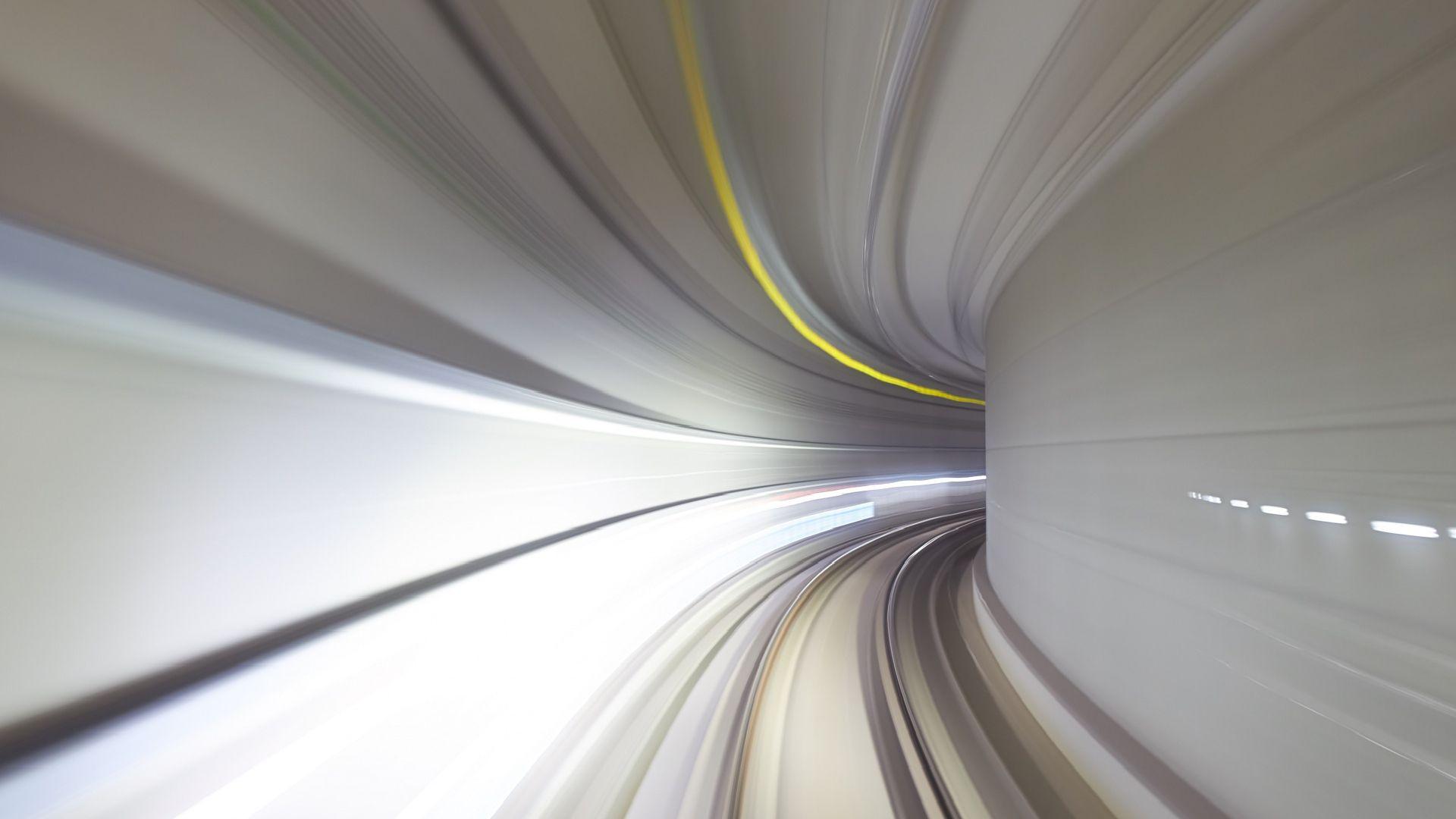1920x1080 Subway Tunnel High Speed Motion Blur Wallpaper Download Free