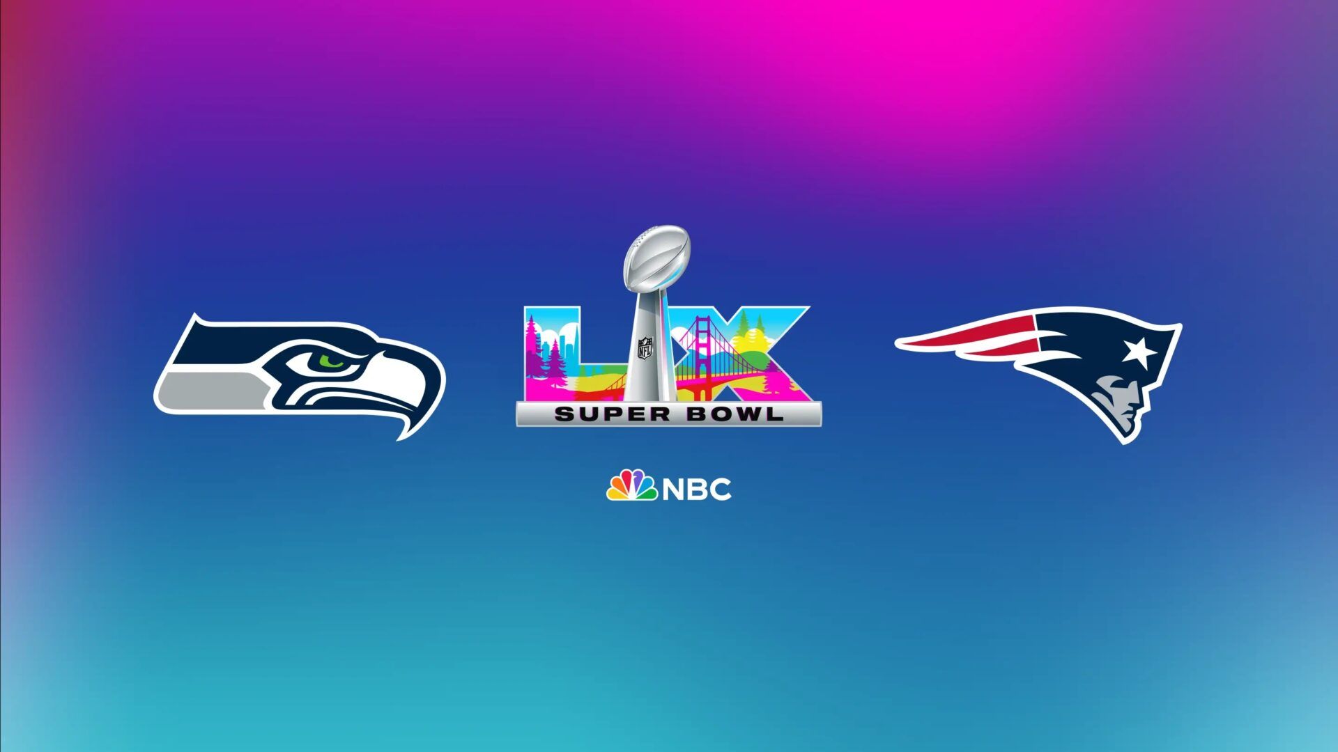1920x1080 Super Bowl LX Set: Patriots vs Seahawks Rematch