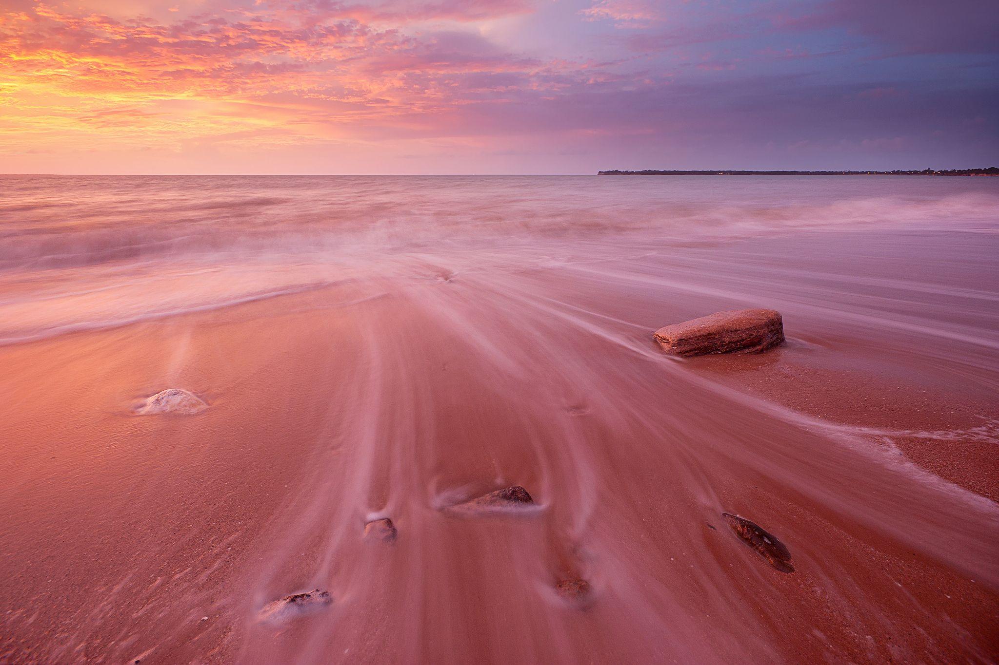Beach Aesthetic Pink Sunset Wallpaper - Pink and orange sunset ...