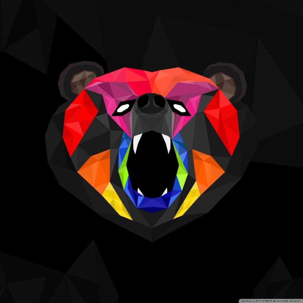 1024x1024 Bear Polygon Ultra HD Desktop Background Wallpaper for 4K UHD TV : Tablet