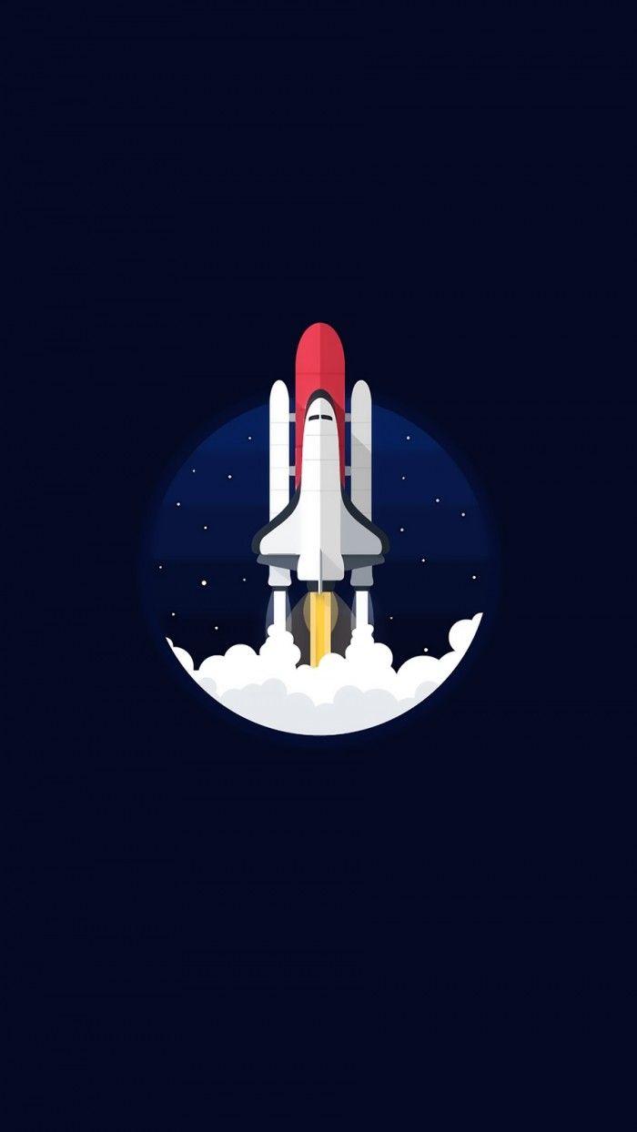 700x1244 Discovery Space Shuttle Minimal IPhone Wallpaper