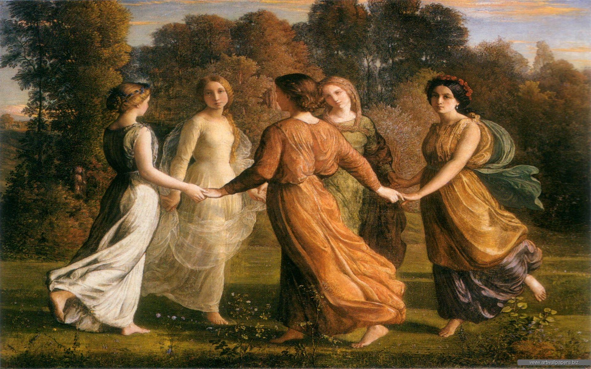 Четыре возраста женщины. Луи Жанмо (Louis Janmot, 1814 - 1892). Художник Луи Жанмо. Шедевры мировой живописи. Искусство живопись.