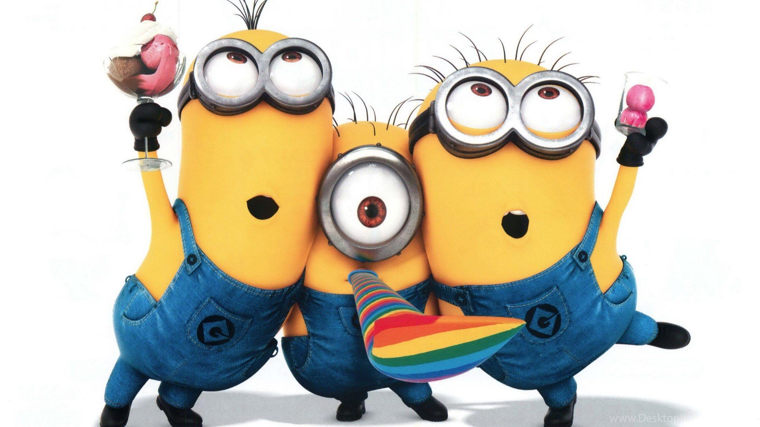 2560x1440 3D Cartoon Wallpaper Groufie Minions Despicable Desktop Background