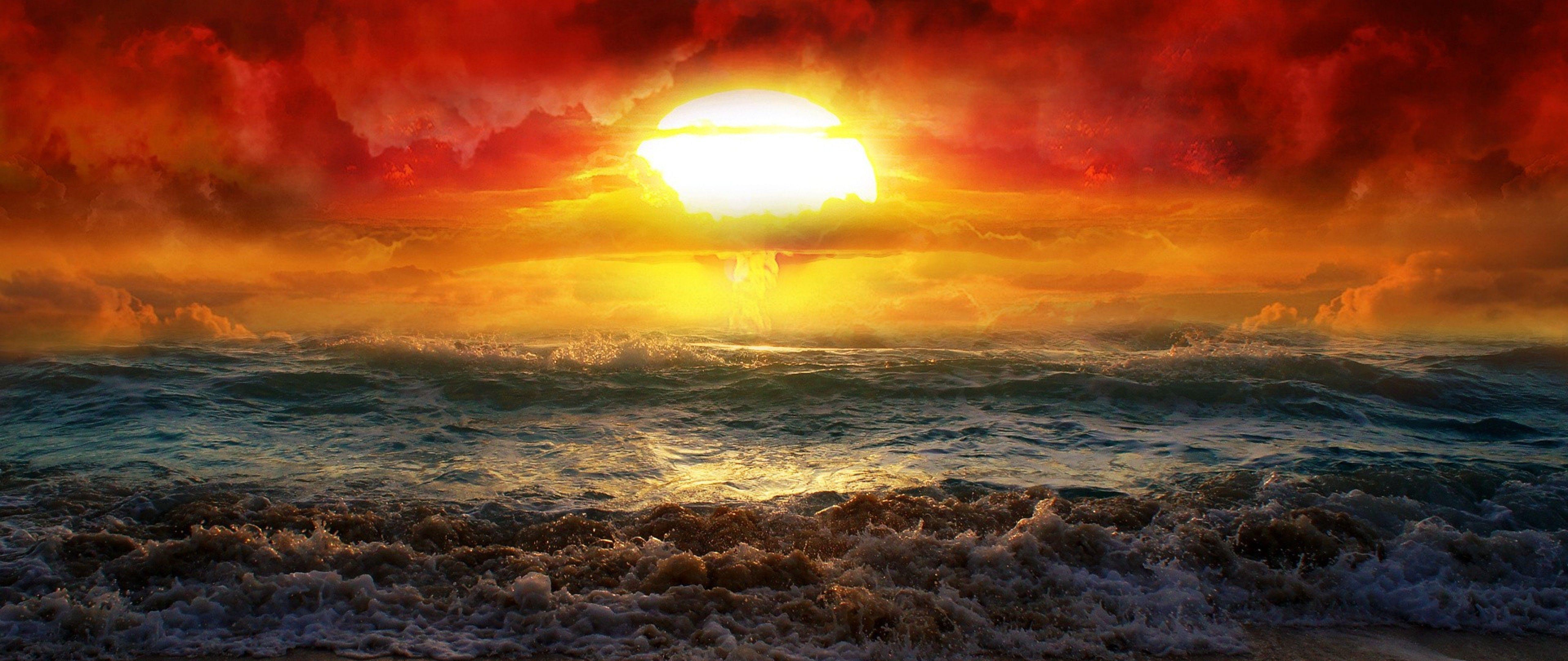 5120x2160 Beautiful Sunrise Beach HD Wallpaper 4K Ultra HD Wide TV