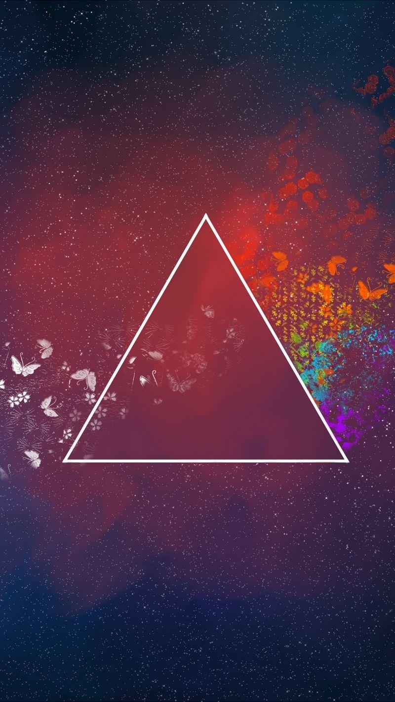 800x1420 Download wallpaper 800x1420 triangle, abstract, spots, butterfly