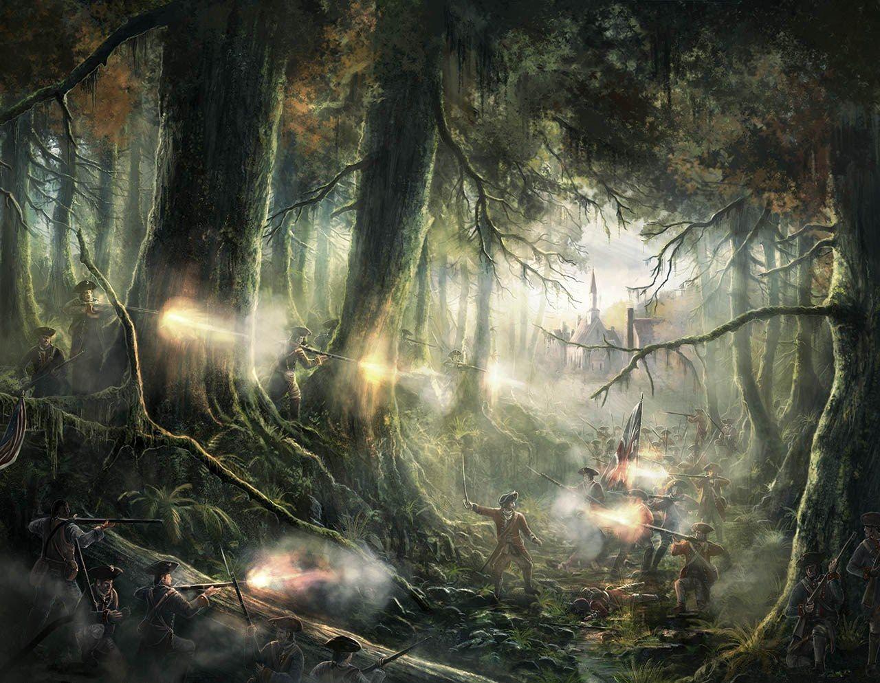 1280x994 French and Indian War, Braddock's defeat. Fantasy forest, Fantasy tree, Empire total war