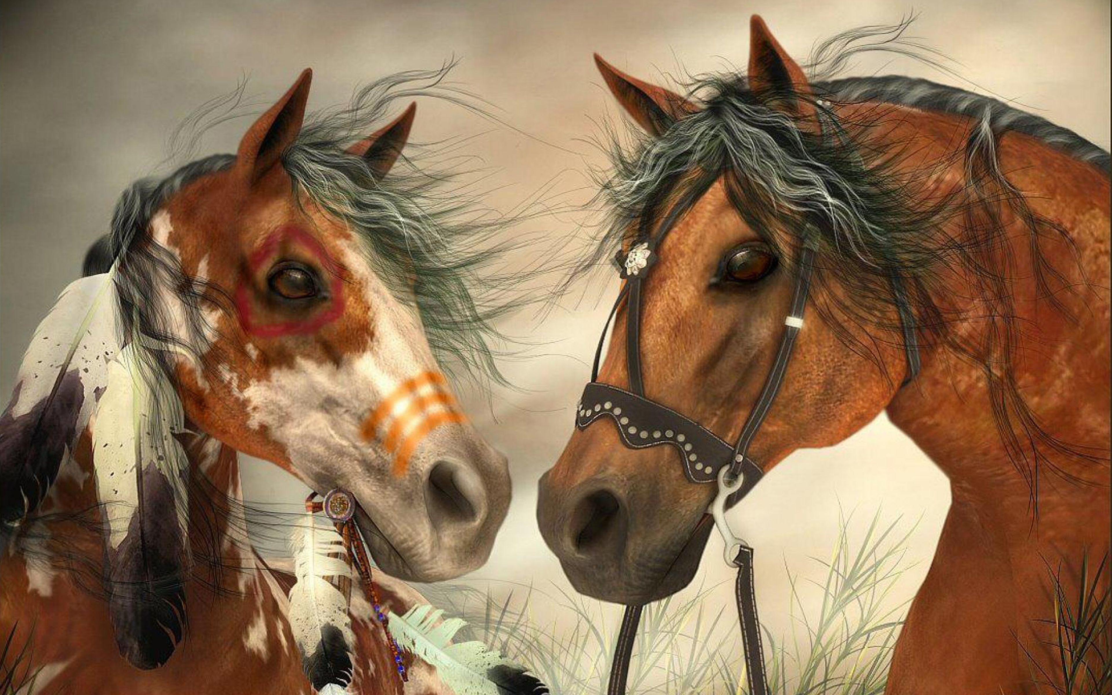 3840x2400 War Horse Indians And War Horse Of The Cowboys HD Wallpaper :