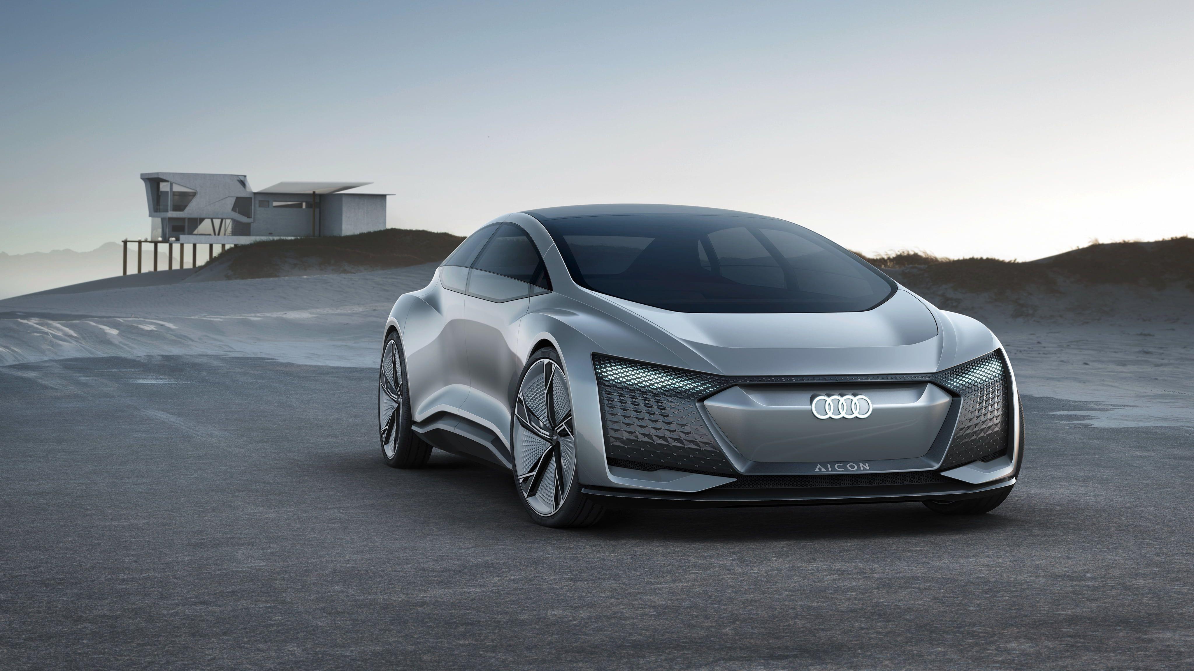 4096x2304 Photography of gray Audi concept car HD wallpaper