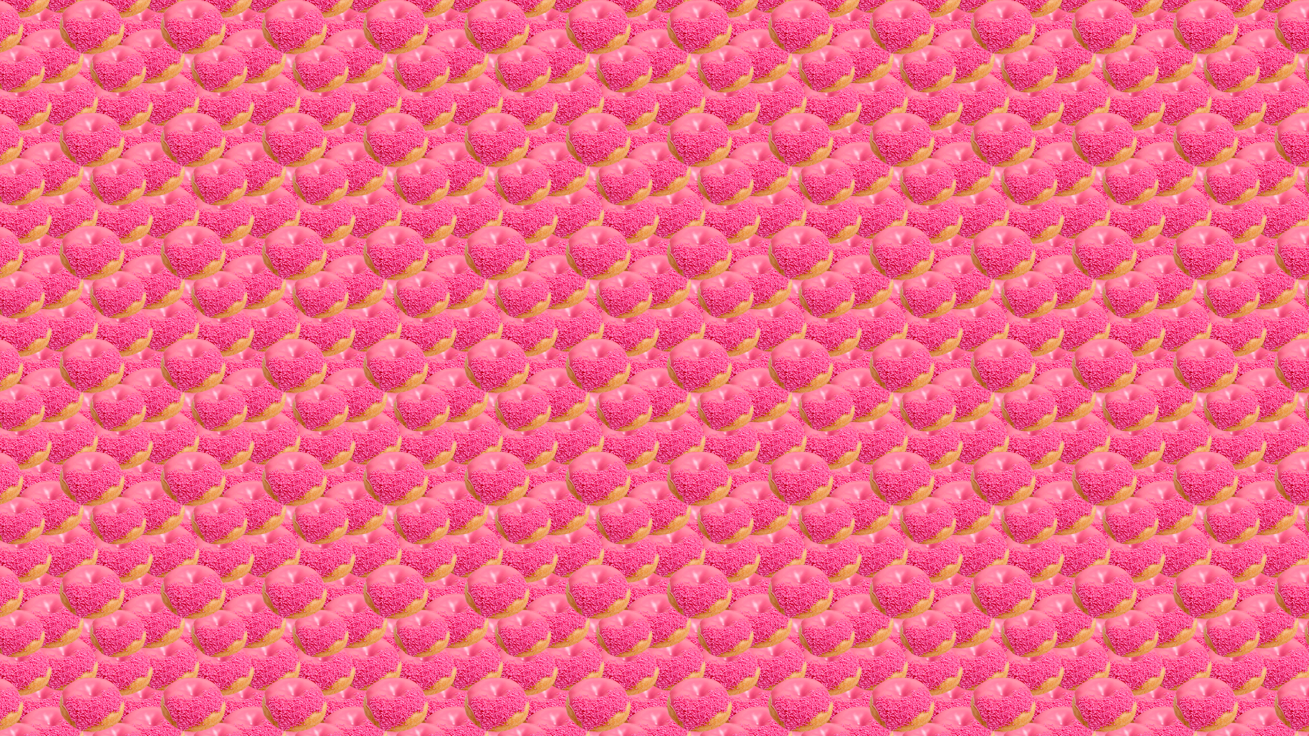 2560x1440 Pink Iced Donuts Desktop Wallpaper