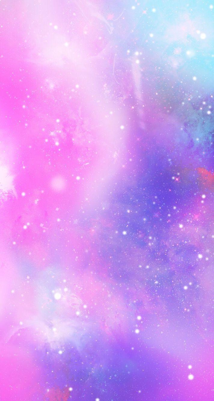 712x1334 Pastel Pink Purple And Blue Galaxy Wallpaper