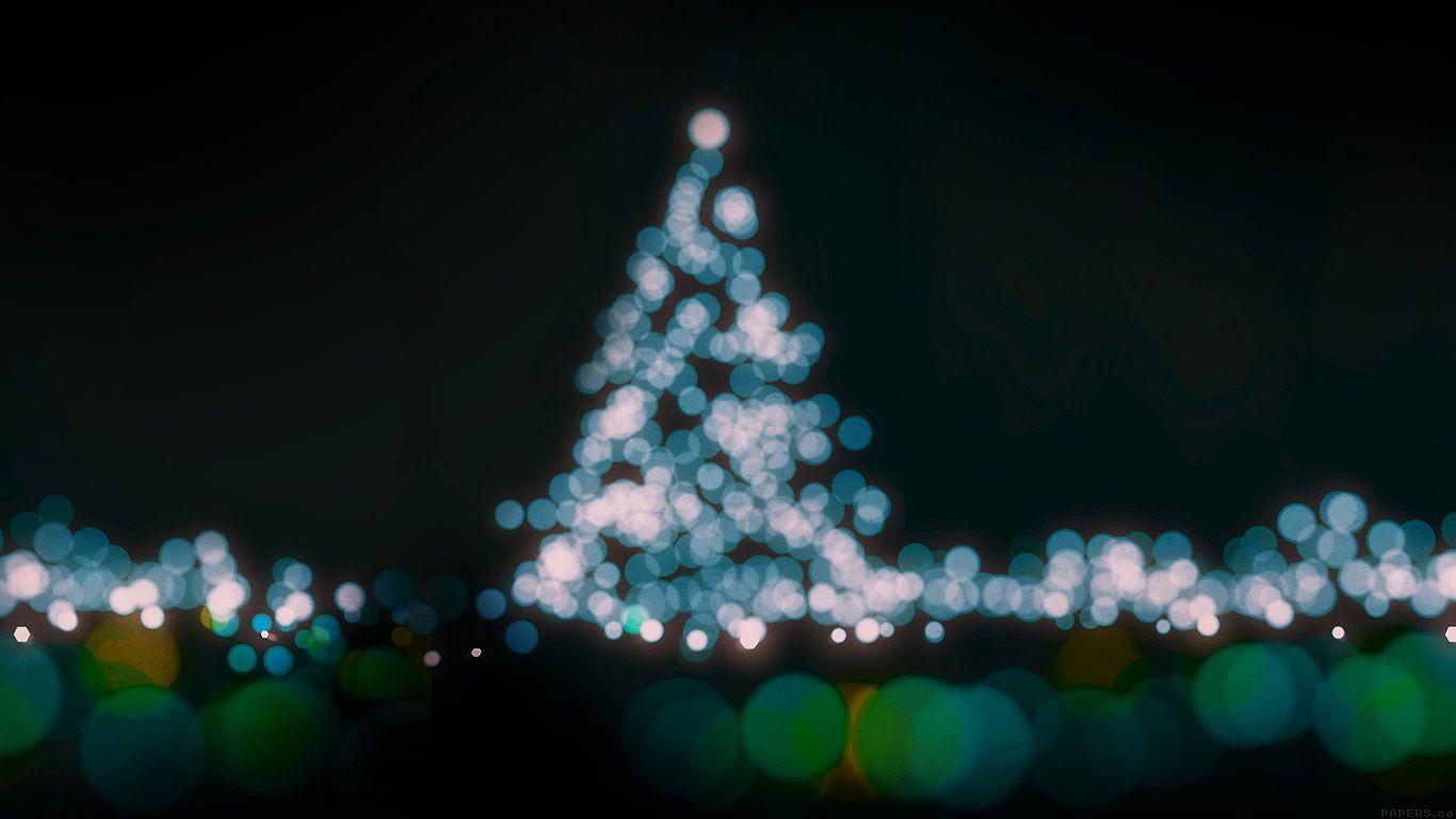 1366x768 wallpaper for desktop, laptop. christmas lights bokeh blue love dark night