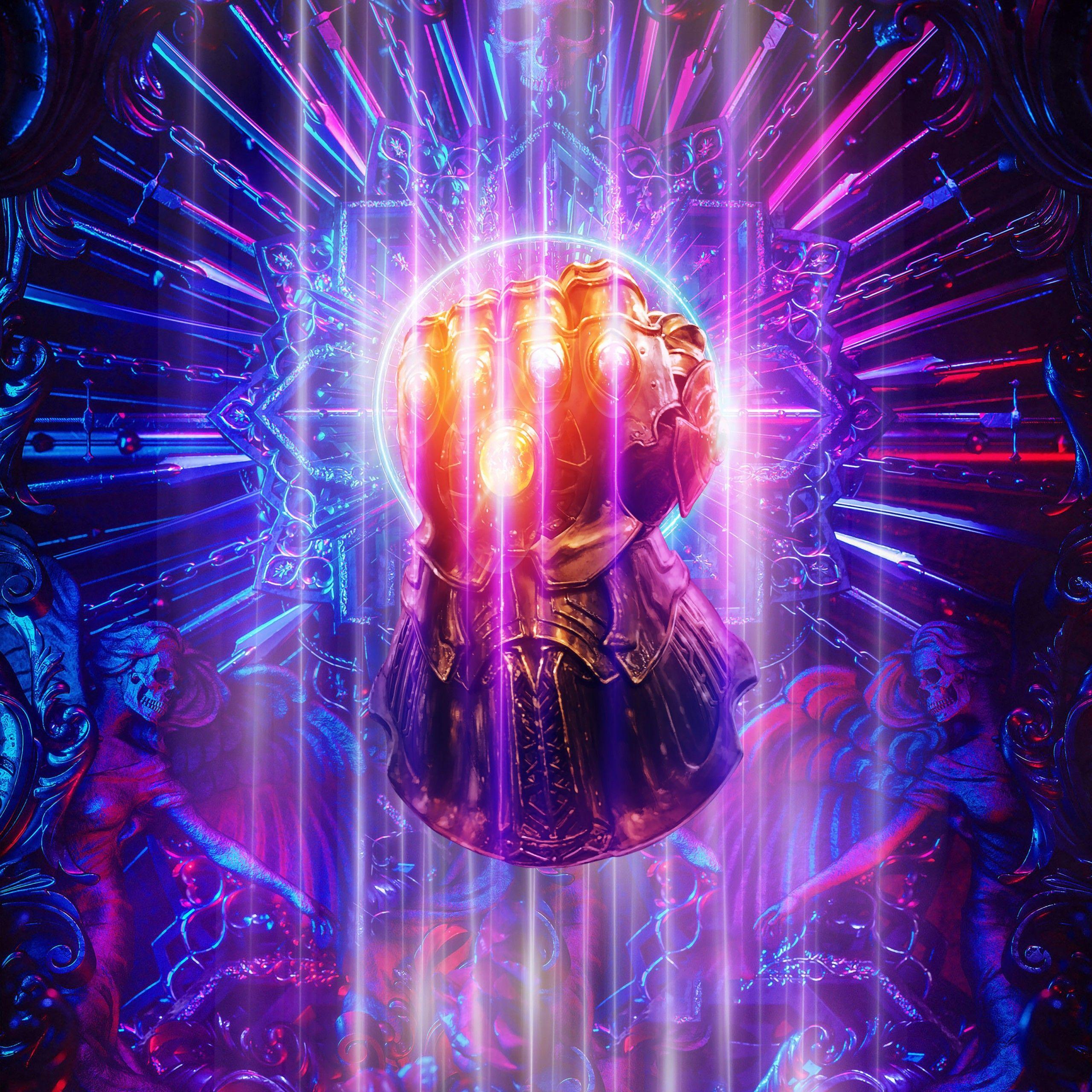 2560x2560 Infinity Gauntlet 4K Wallpaper, Thanos, Marvel Comics, Infinity Stones, Graphics CGI