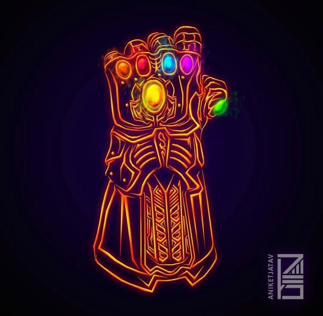 1125x1101 Neon Infinity Gauntlet. Marvel artwork, Tattoo gallery for men, Neon artwork
