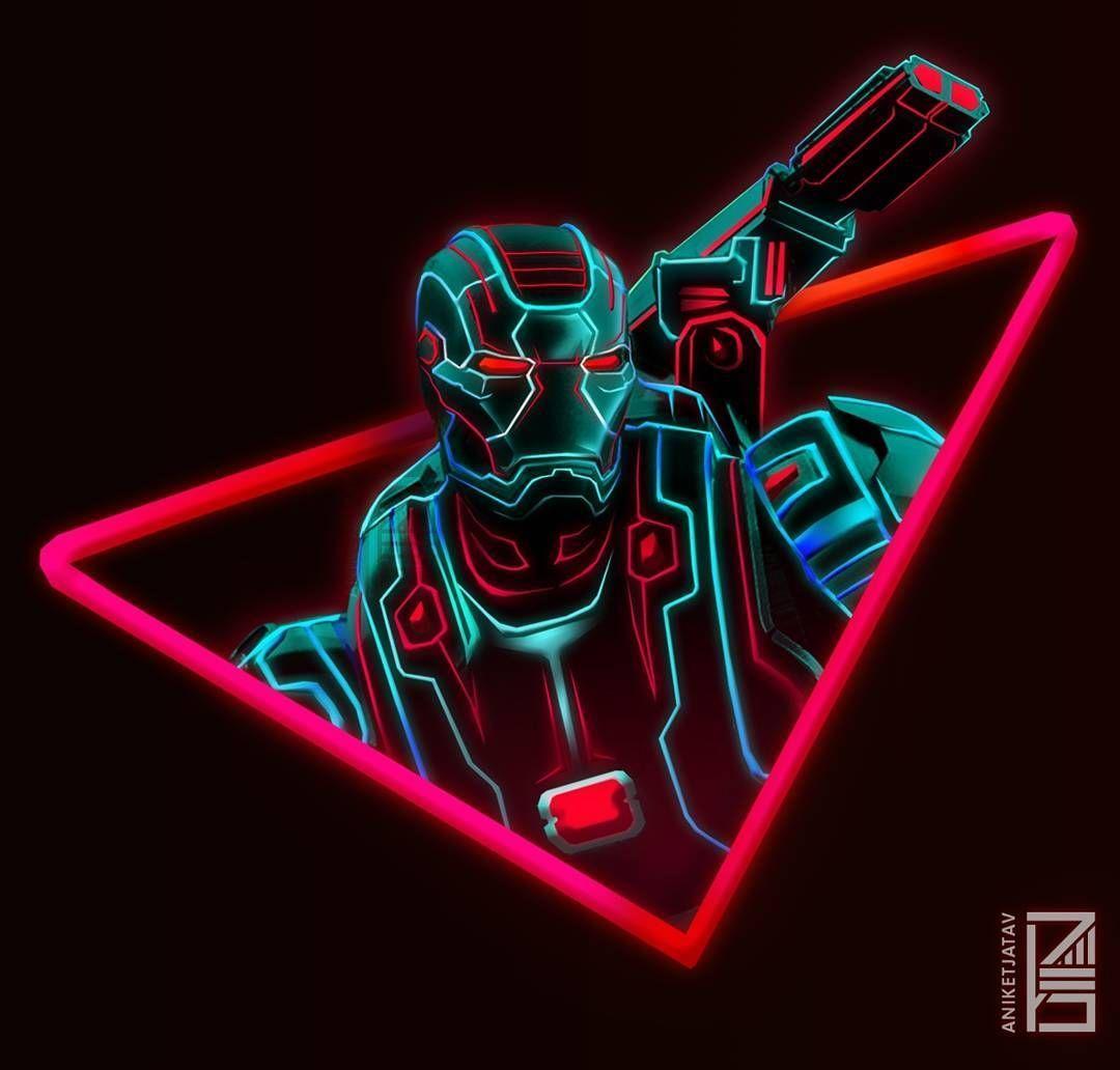 1080x1032 Spider Man Neon Wallpaper