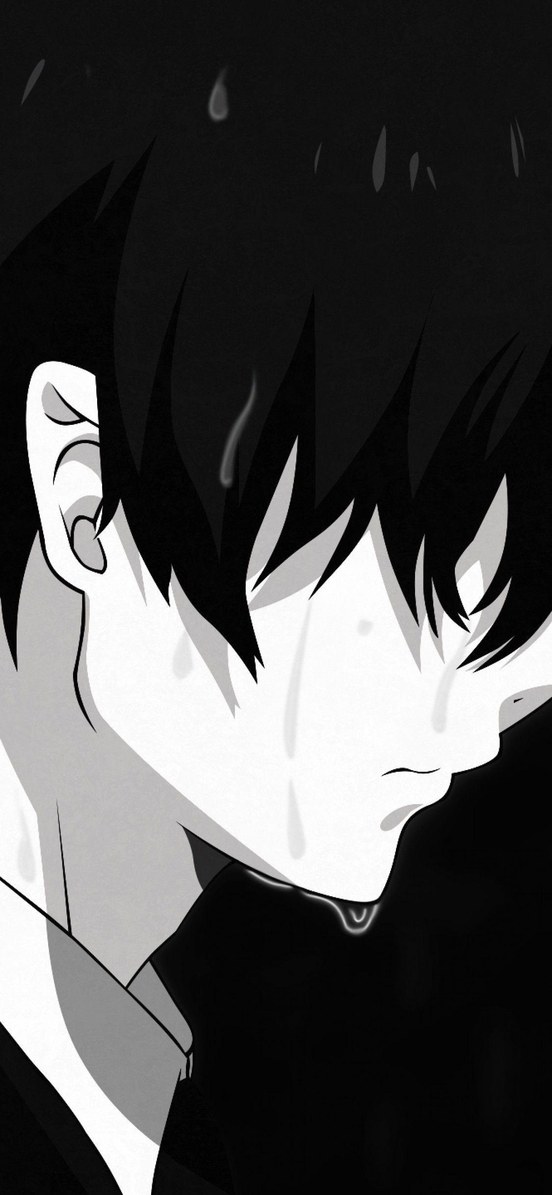 Sad Anime Black Wallpapers Top Free Sad Anime Black Backgrounds Wallpaperaccess 