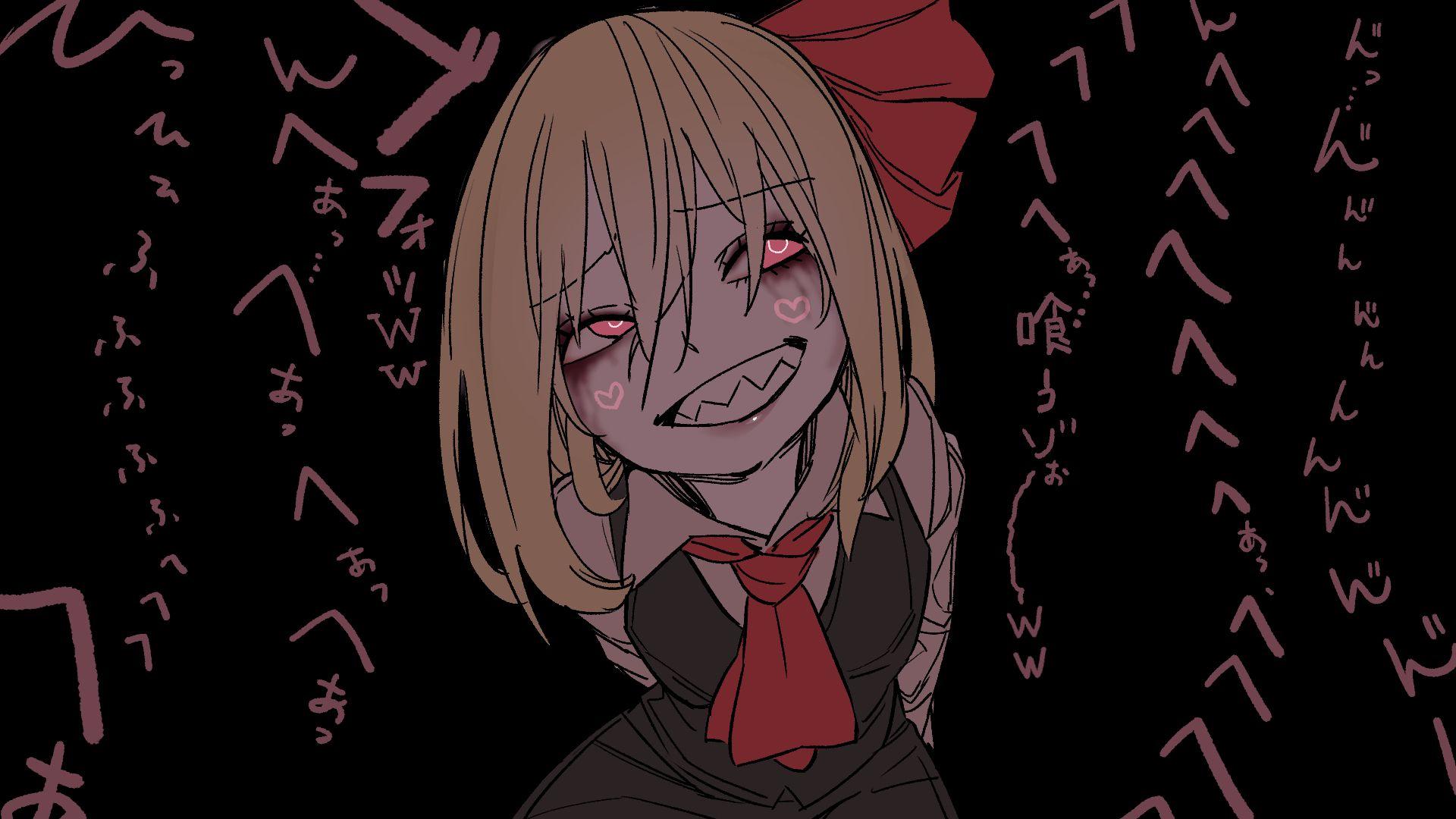 1920x1080 Kawayabug Anime Girls Yandere Schoolgirl Horror Wallpaper:1920x1080