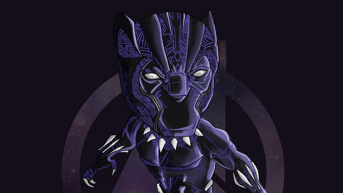 1366x768 Black Panther Doodle Art 1366x768 Resolution HD 4k Wallpaper, Image, Background, Photo and Picture