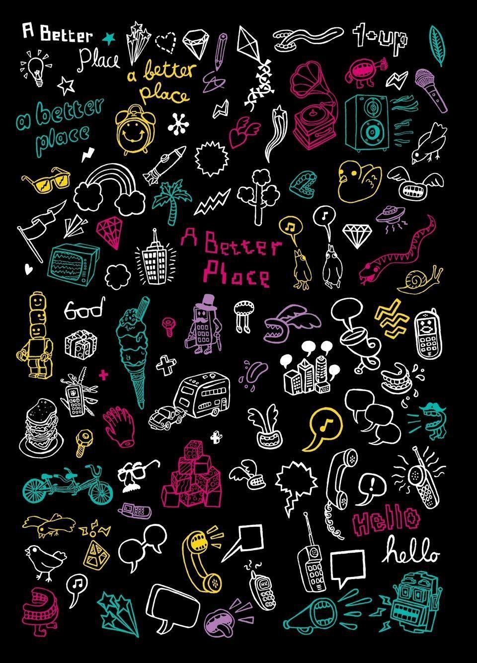 Black Doodle Wallpapers - Top Free Black Doodle Backgrounds - WallpaperAccess