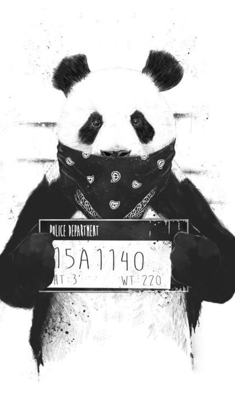 750x1334 Banksy Wallpaper Panda