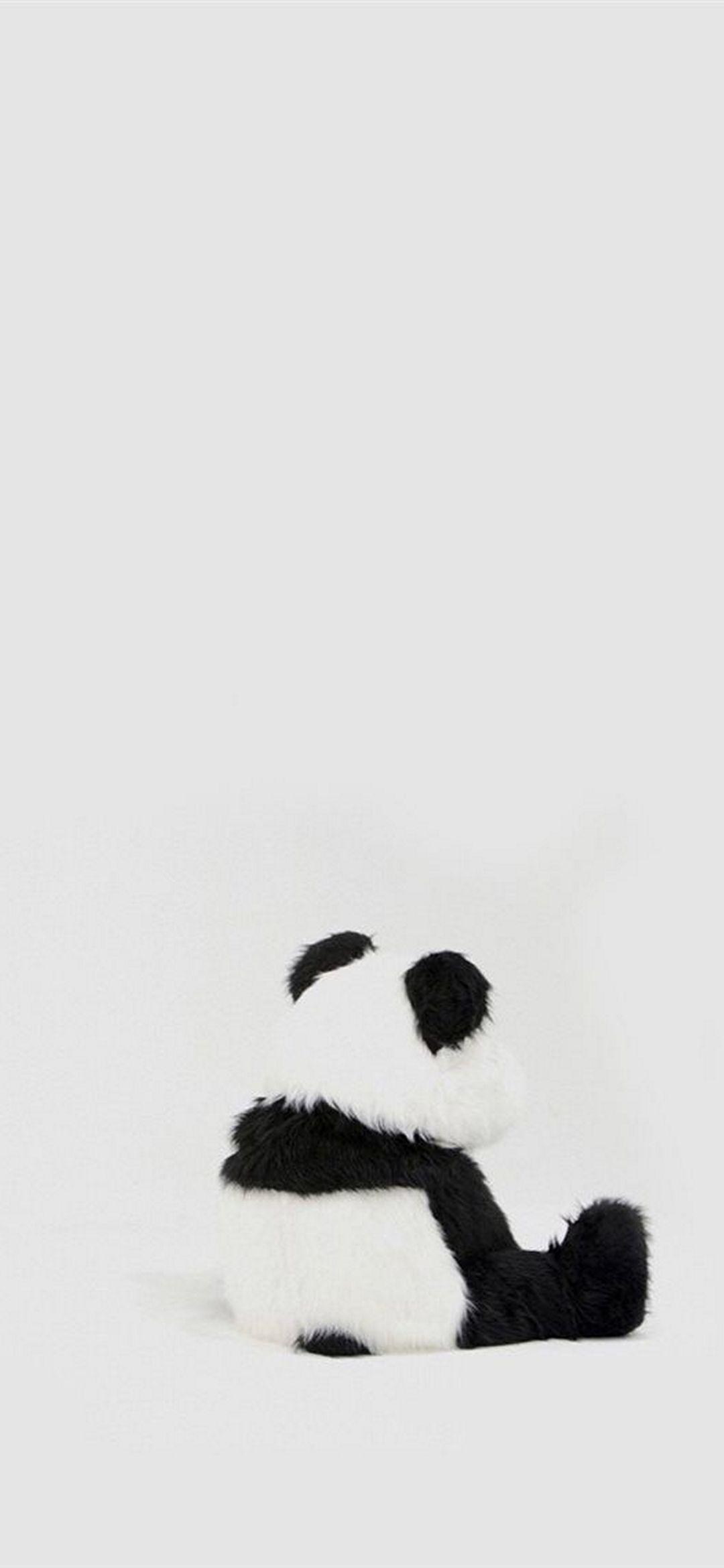 1080x2340 Sad Panda Black and White OnePlus 8 Wallpaper Free