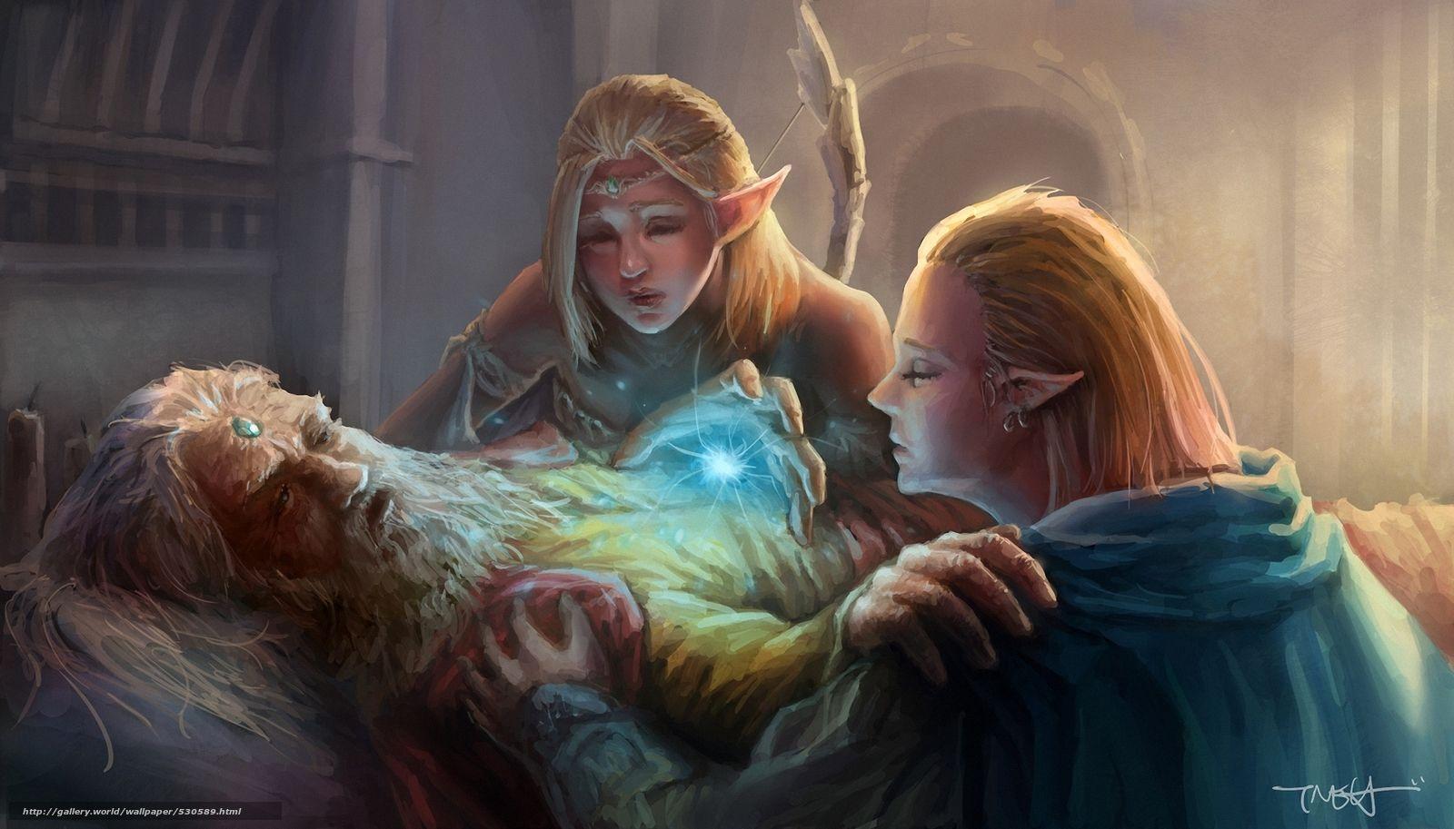 1600x913 Download wallpaper old man, magic, at death's door, Art free desktop wallpaper in the resolution 1920x1095