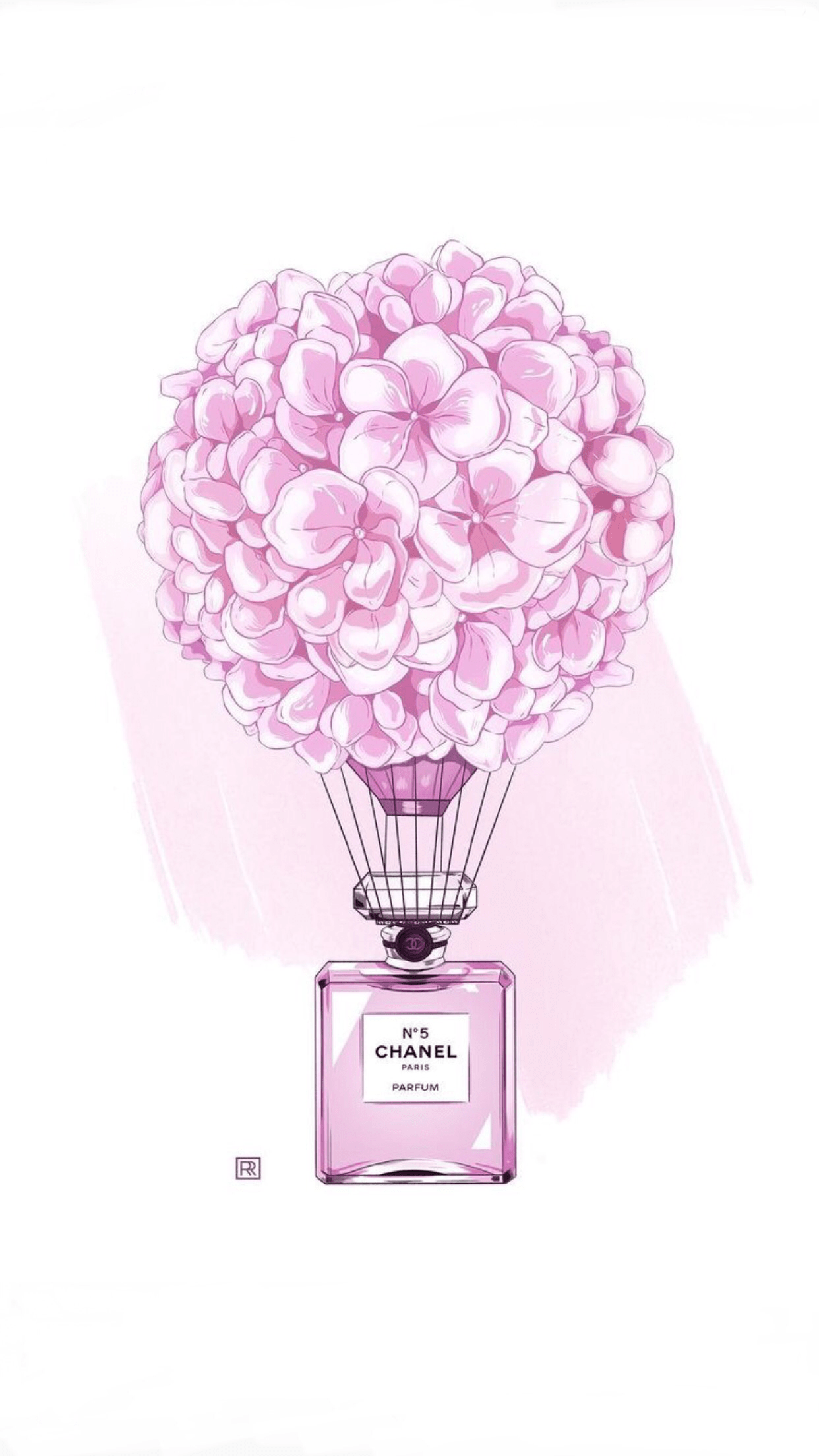 1242x2208 Blue Coco Chanel Girly Wallpaper .