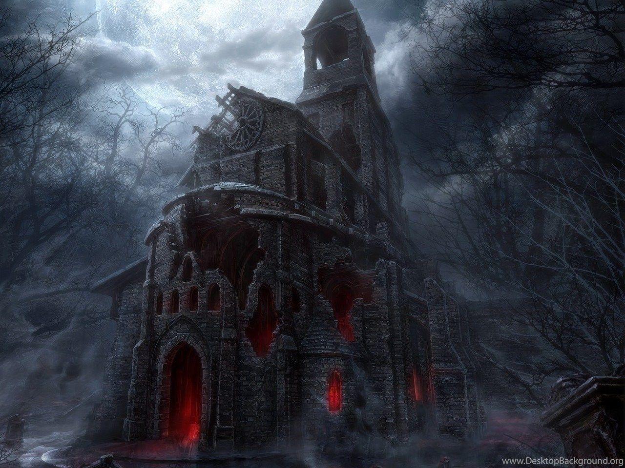 1280x960 Halloween Haunted House Picture Wallpaper HD Fine Desktop Background