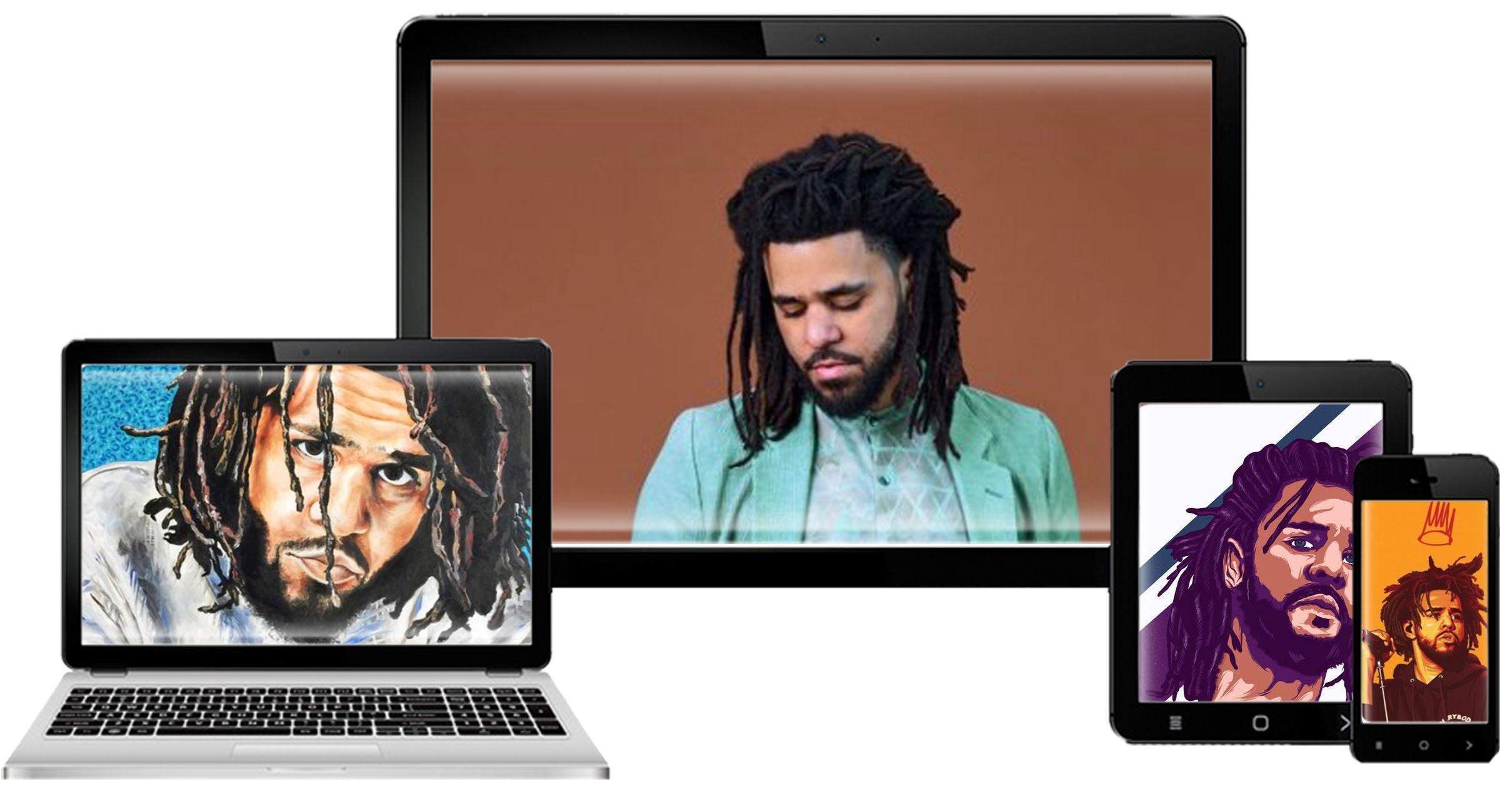 2400x1300 J Cole Rapper HD Wallpaper for Android