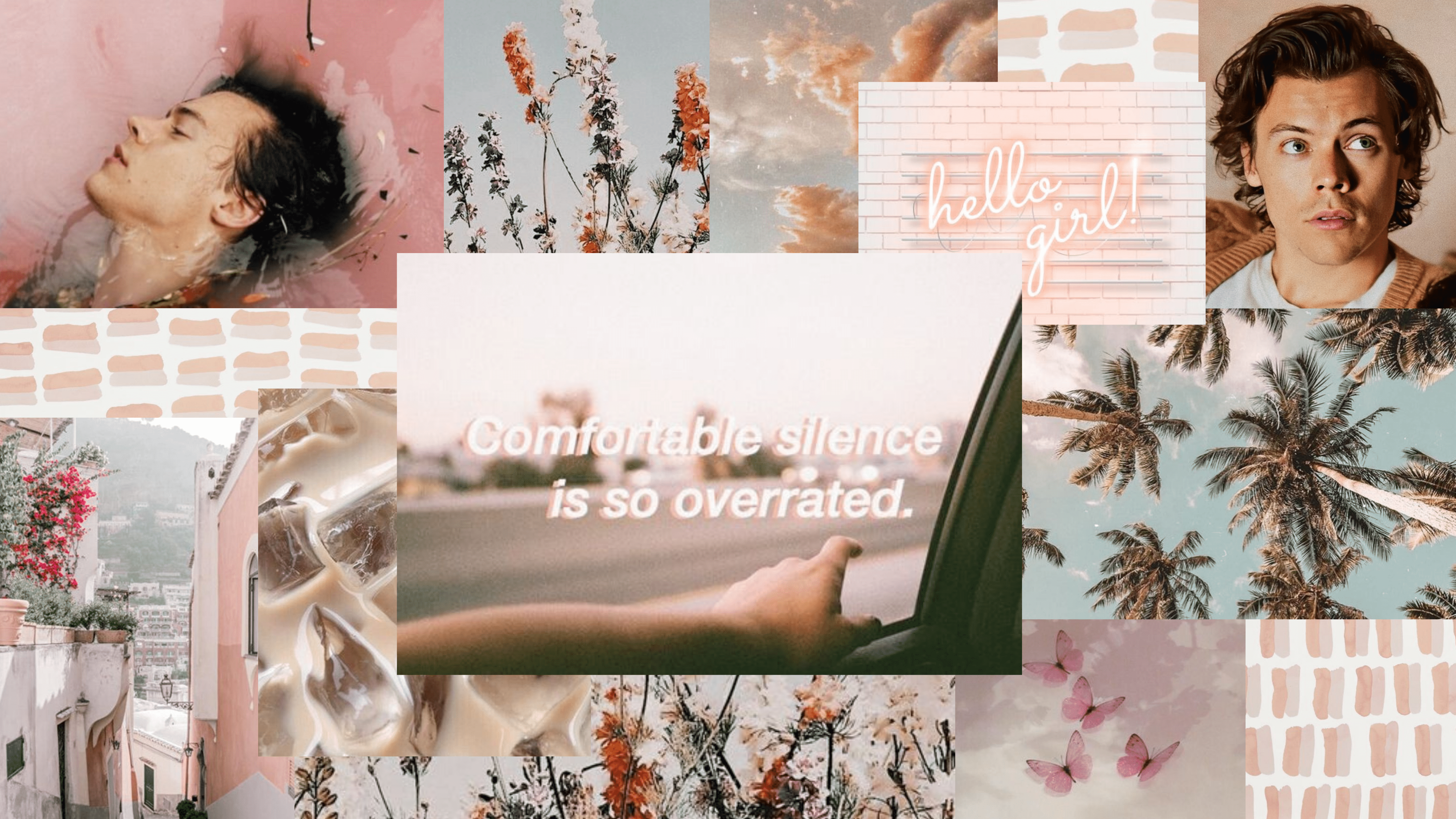 4096x2304 Harry Styles Collage Aesthetic .