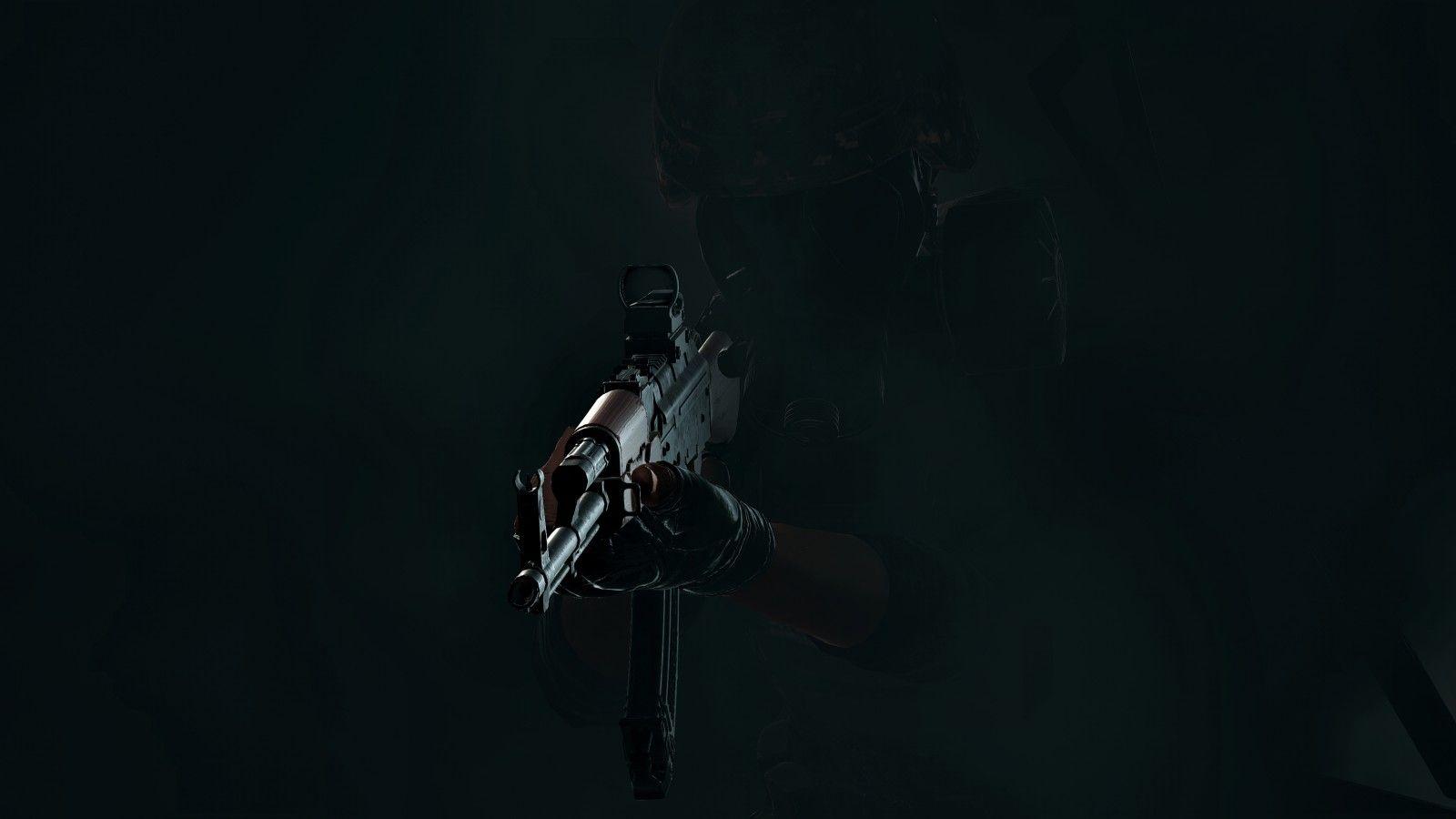 1600x900 Black Gaming Wallpaper