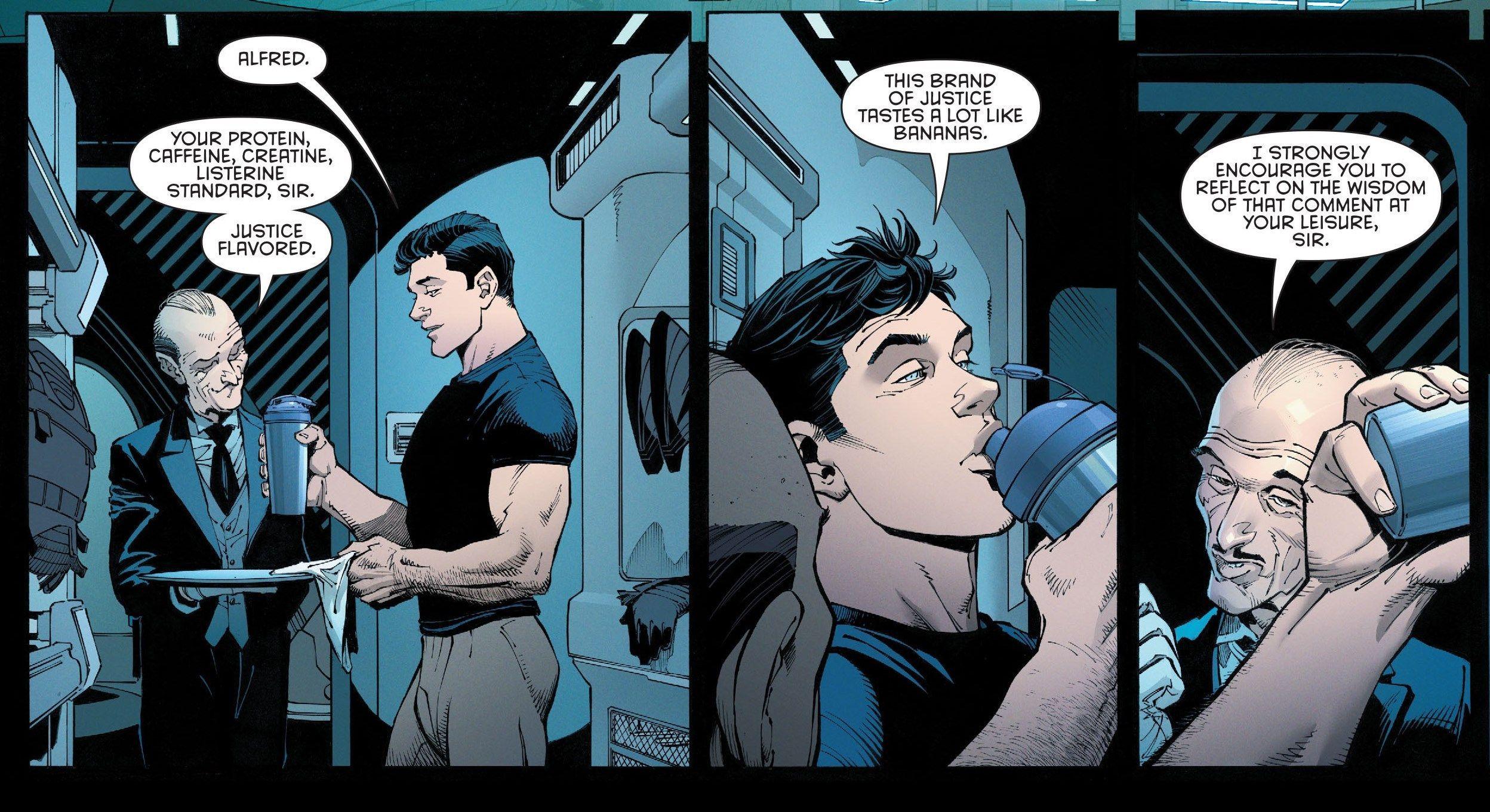 2496x1361 Batman 51. Alfred Pennyworth. Bruce Wayne. Batman comic art, Batman funny, Batman cartoon