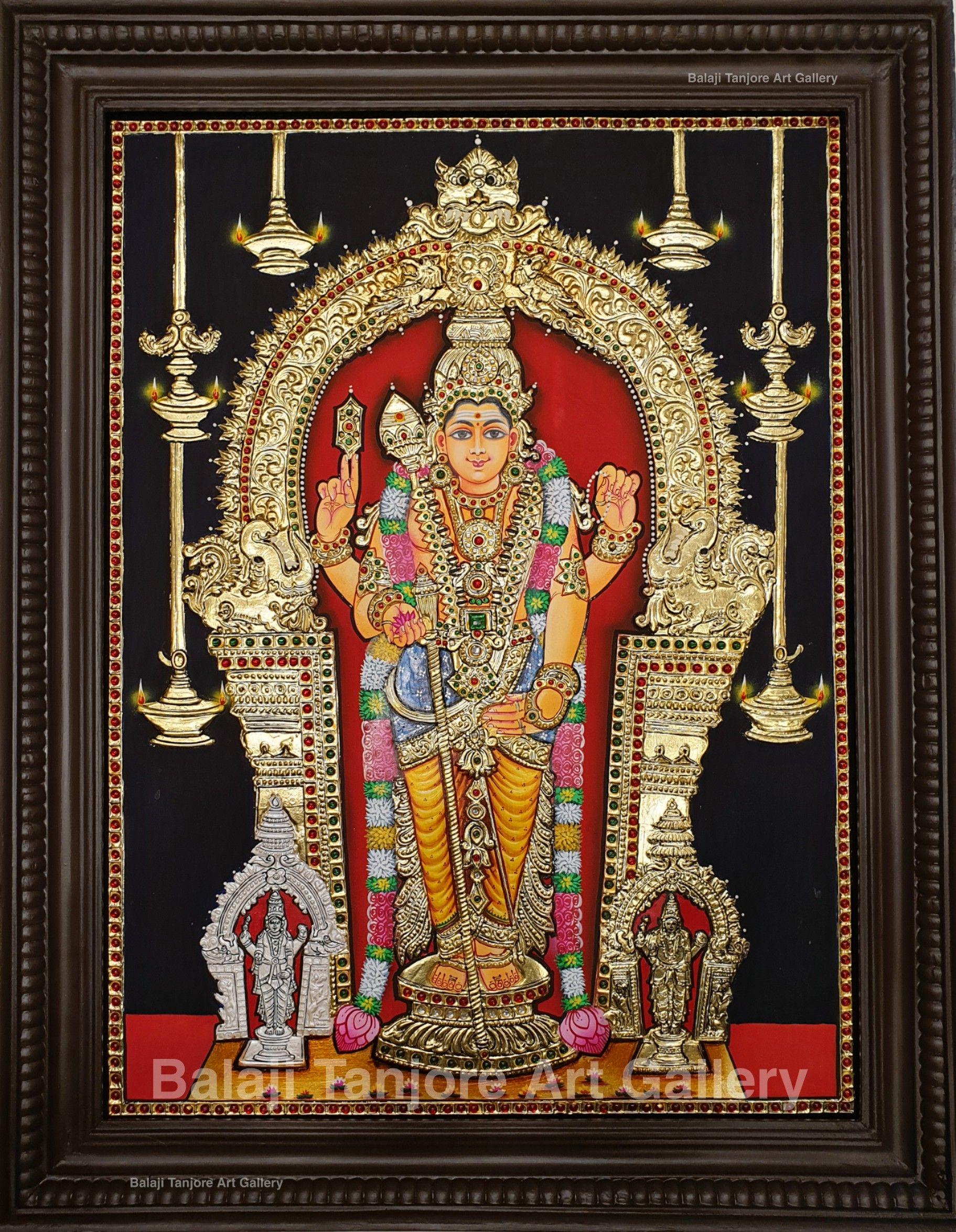 1823x2350 Thiruchendur Murugan Tanjore Painting