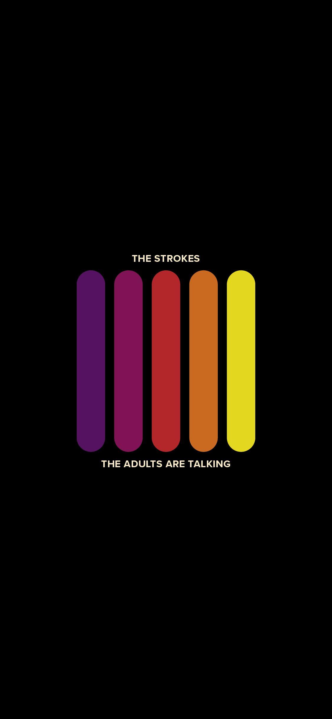 1125x2436 OC The Strokes Adults Are Talking Mobile Wallpaper