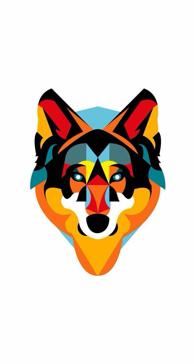 744x1392 Wolf minimalism wallpaper [DOWNLOAD FREE]