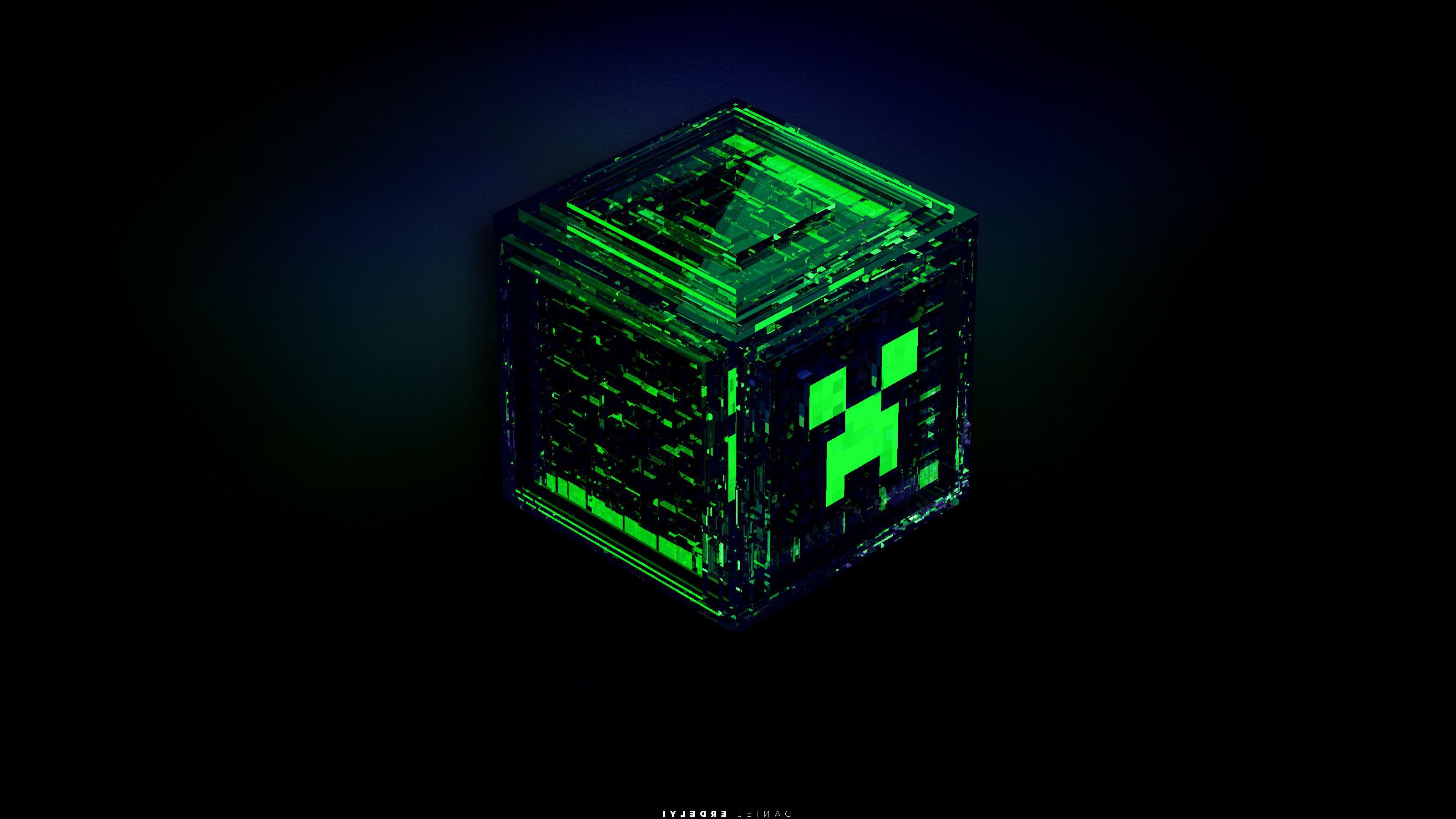 3200x1800 Creeper Windows Minecraft Wallpaper