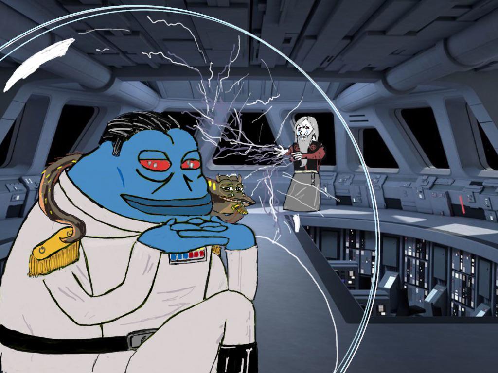 1024x768 A Groyper variant of Grand Admiral Thrawn from Star Wars Legends [OC]