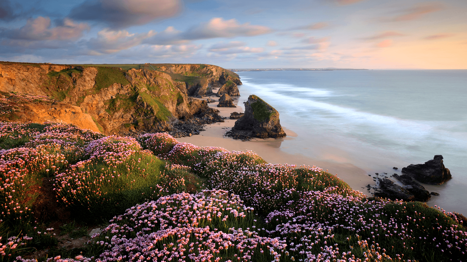 1920x1080 Cornwall Beach Wallpaper