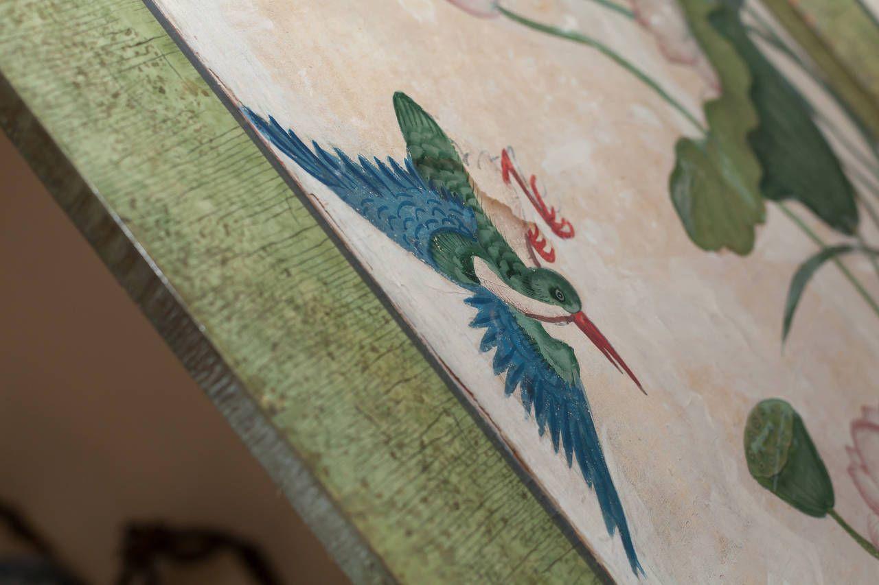 1280x853 18th Century Chinese Hand Painted Wallpaper Folding Screen. From A