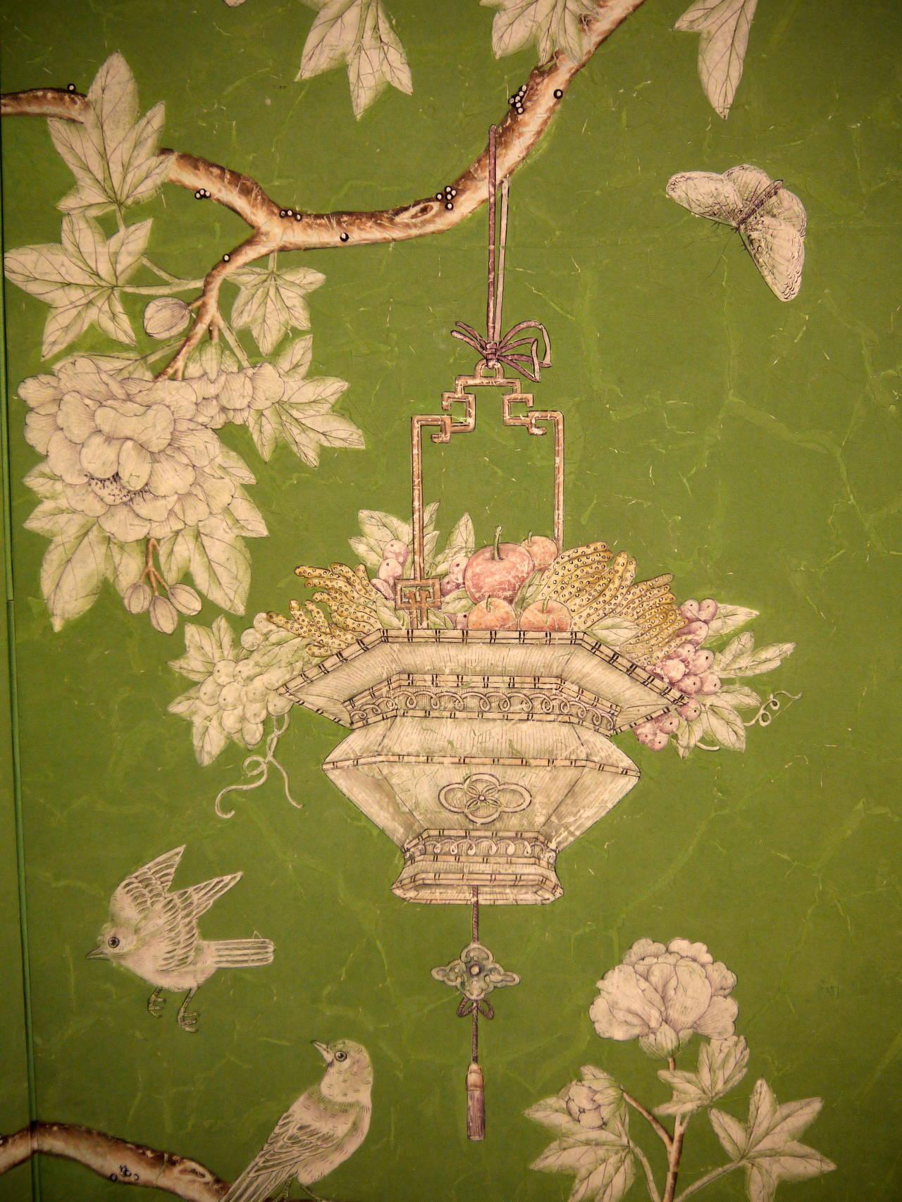 1280x1706 Gracie Handpainted Chinese Wallpaper Screen. Chinese wallpaper, Art