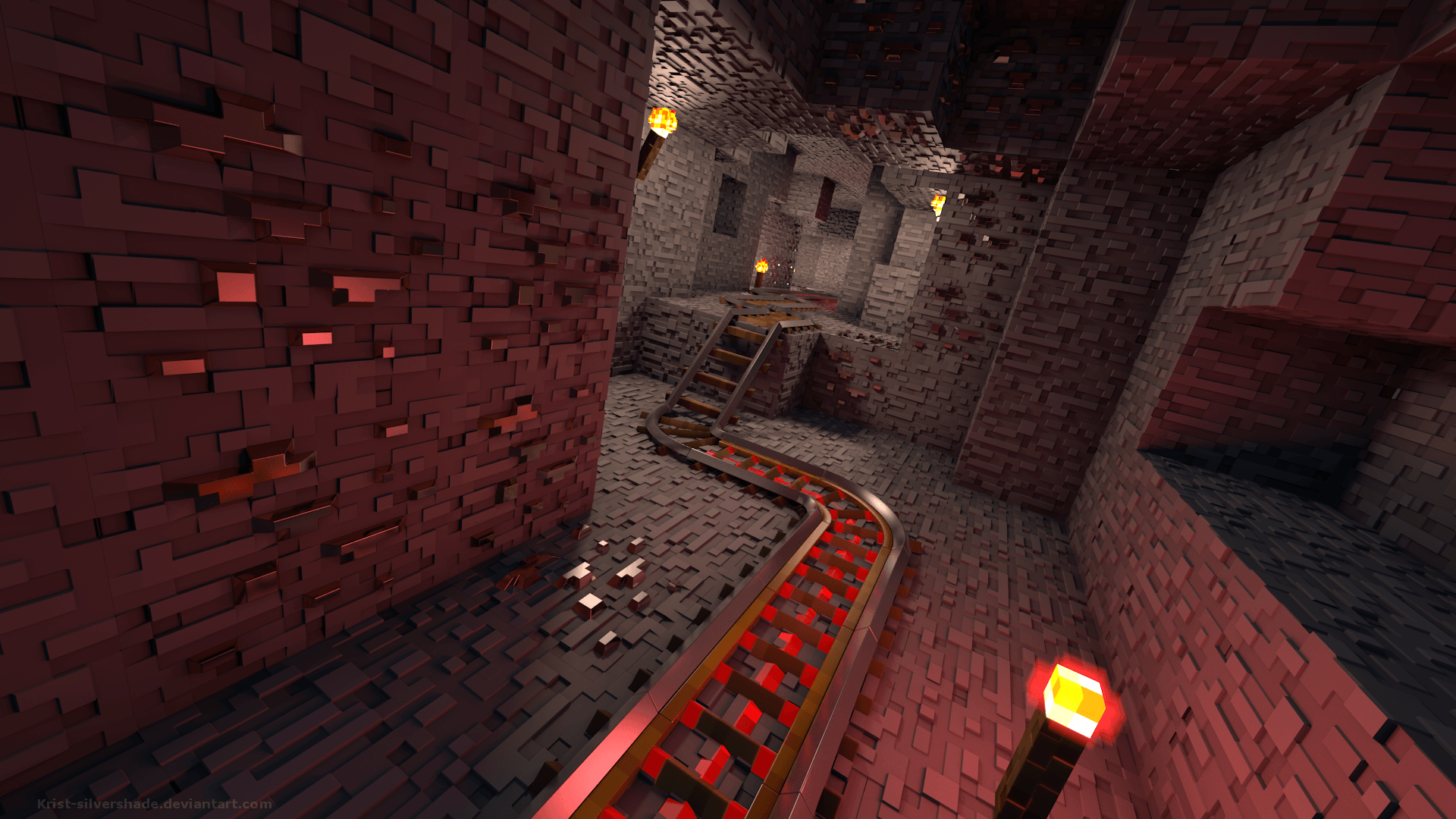 1920x1080 Minecraft Cave Background .