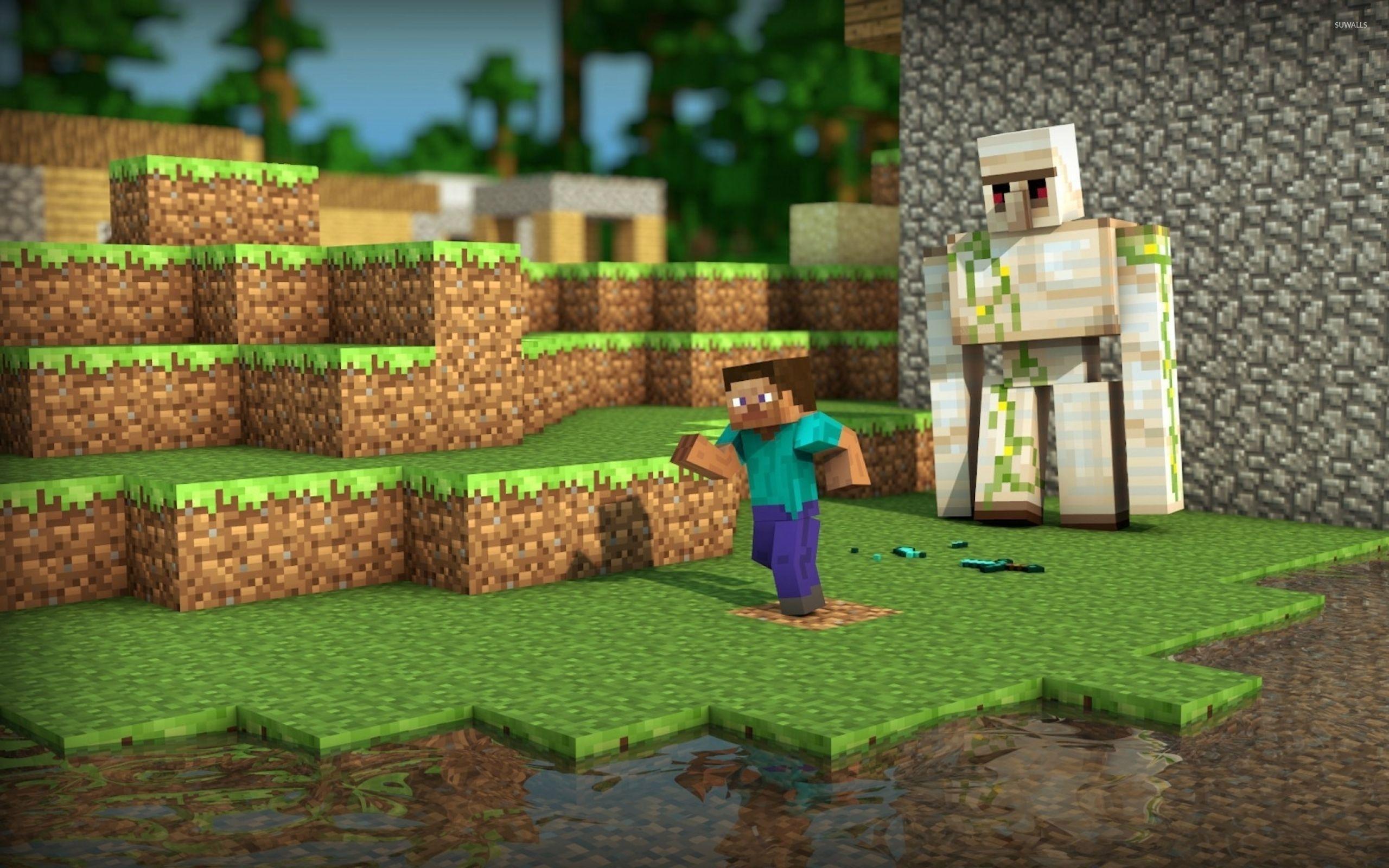 2560x1600 Minecraft world wallpaper wallpaper