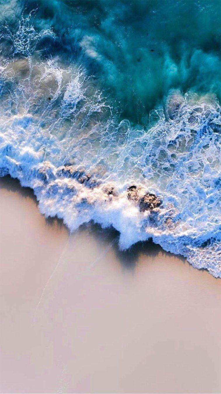 757x1346 Waves iPhone Wallpaper