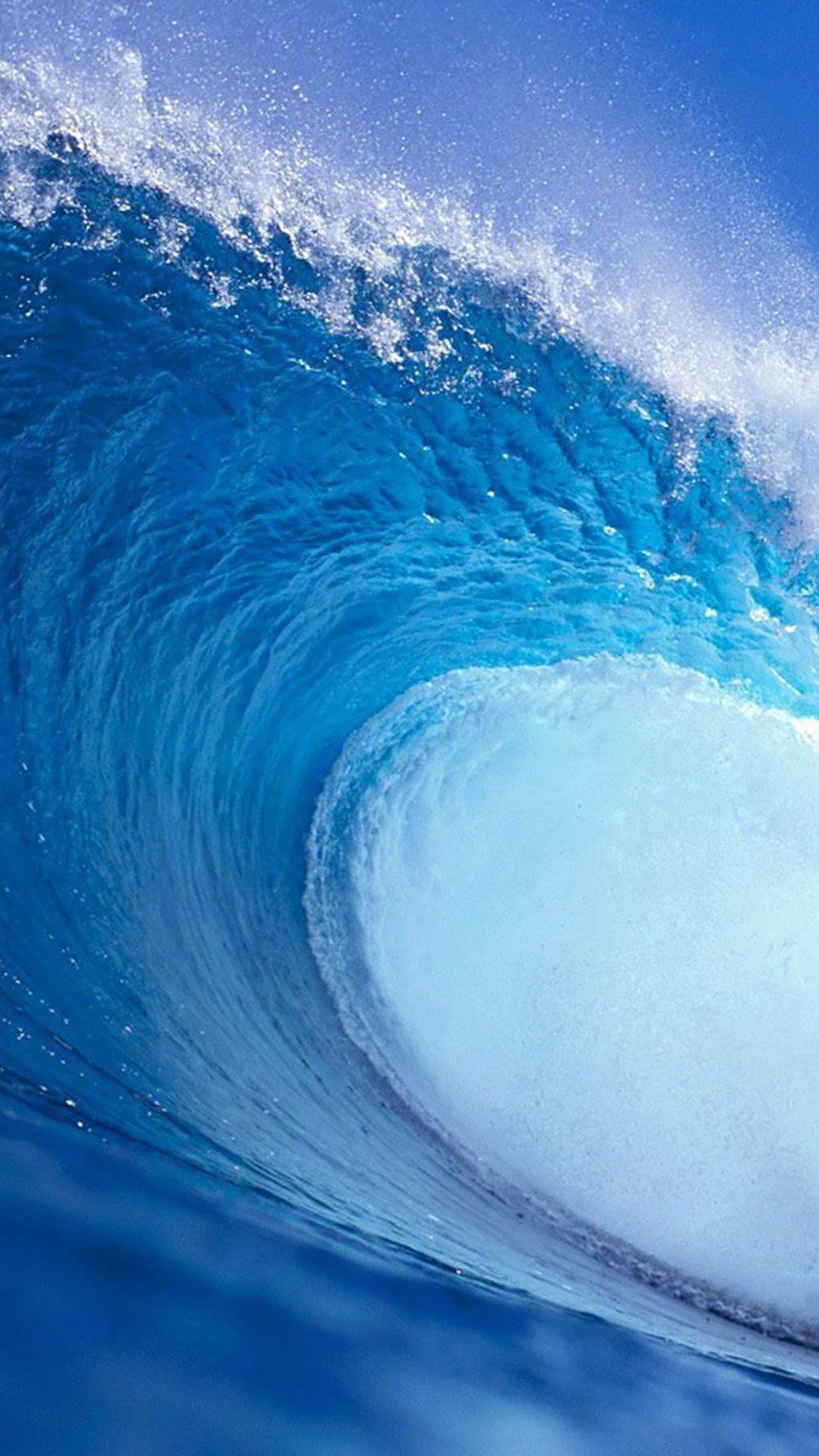 1080x1920 Blue Waves Galaxy S4 Wallpaper Wallpaper For Phone