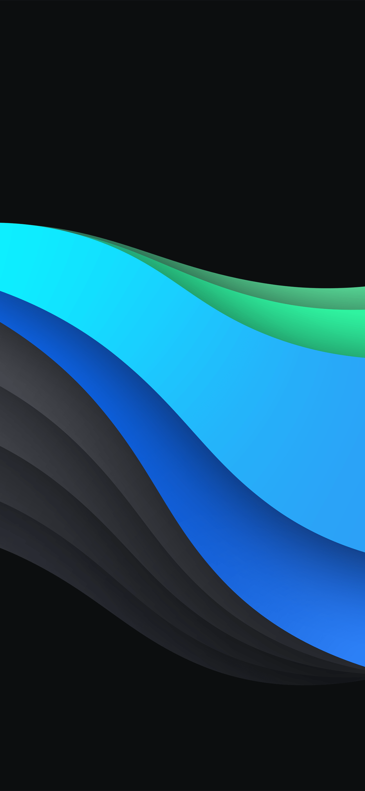 1242x2688 Multicolor waves iPhone wallpaper