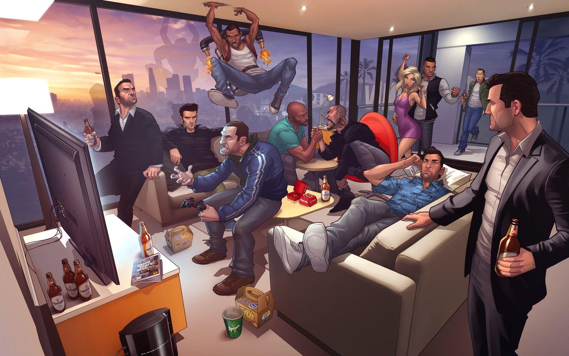 1920x1200 video games, Grand Theft Auto, GTA San Andreas, Grand Theft Auto Vice City, Grand Theft Auto III wallpaper