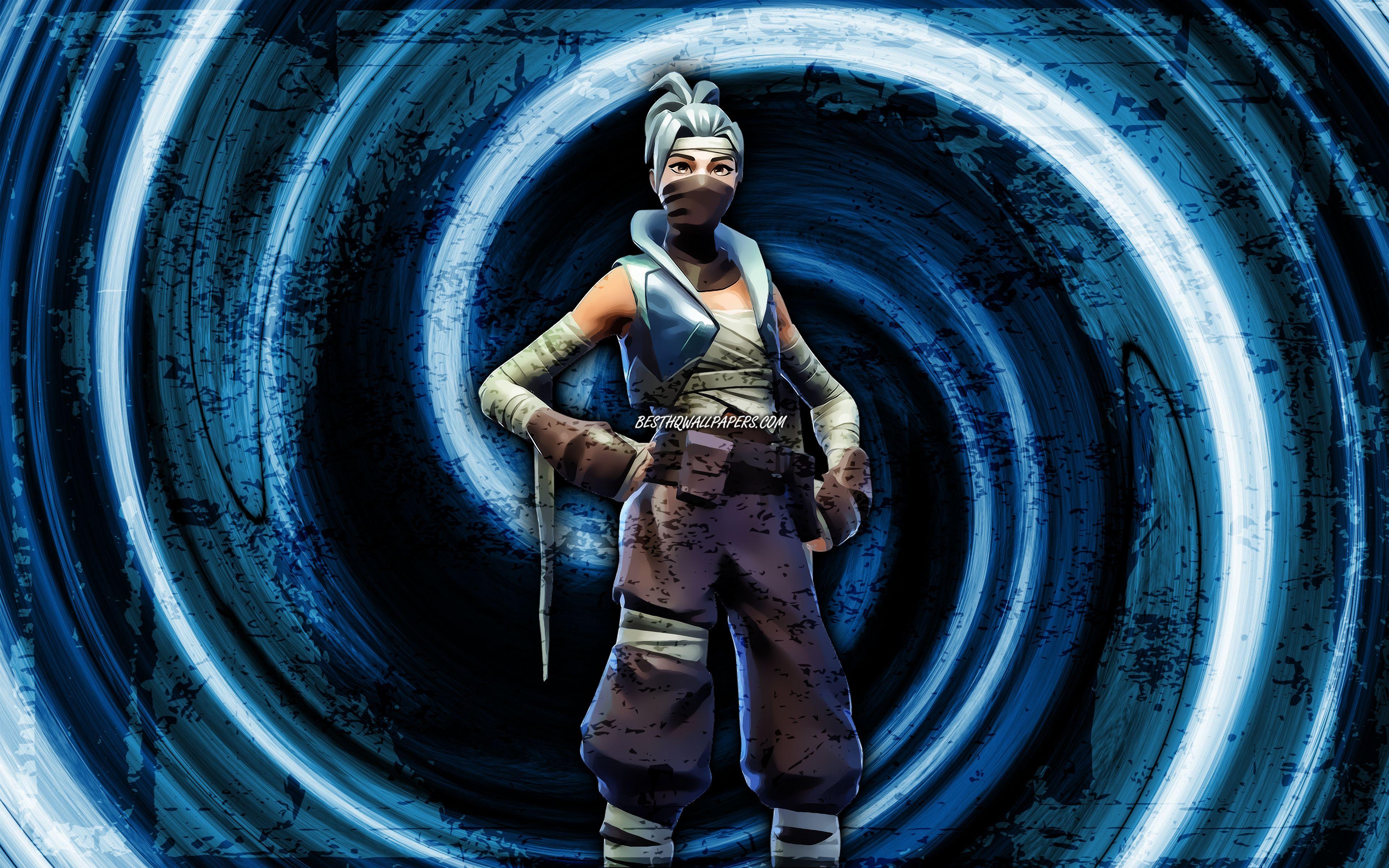 3840x2400 Download wallpaper 4k, Kuno, blue grunge background, Fortnite, vortex, Fortnite characters, Kuno Skin, Fortnite Battle Royale, Kuno Fortnite for desktop with resolution 3840x2400. High Quality HD picture wallpaper