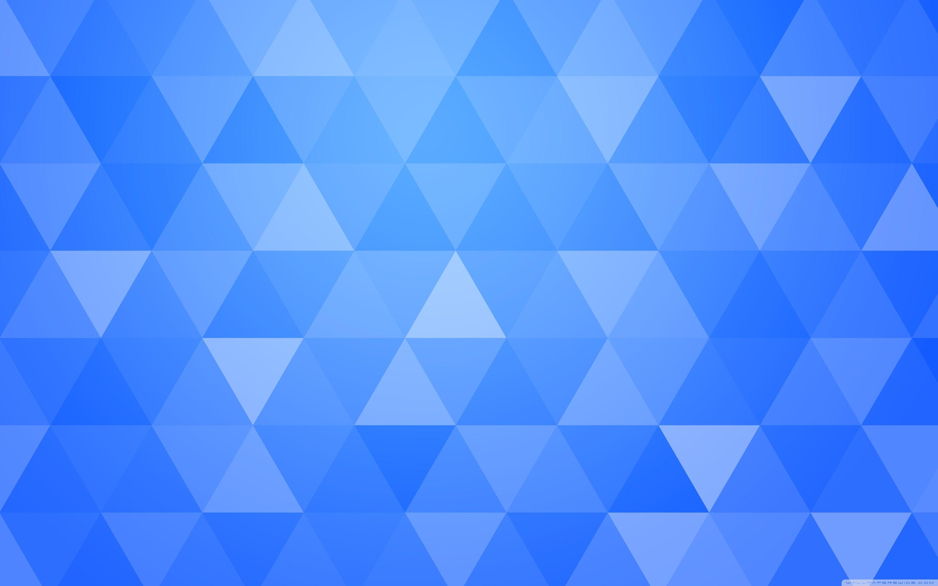 3840x2400 Download Blue Abstract Geometric Triangle Background UltraHD Wallpaper