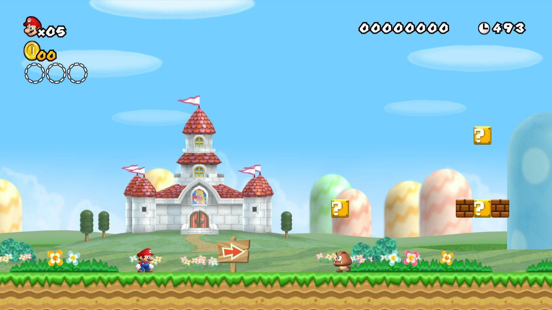 1920x1080 Mushroom Kingdom new super mario bros wii wallpaperx1080
