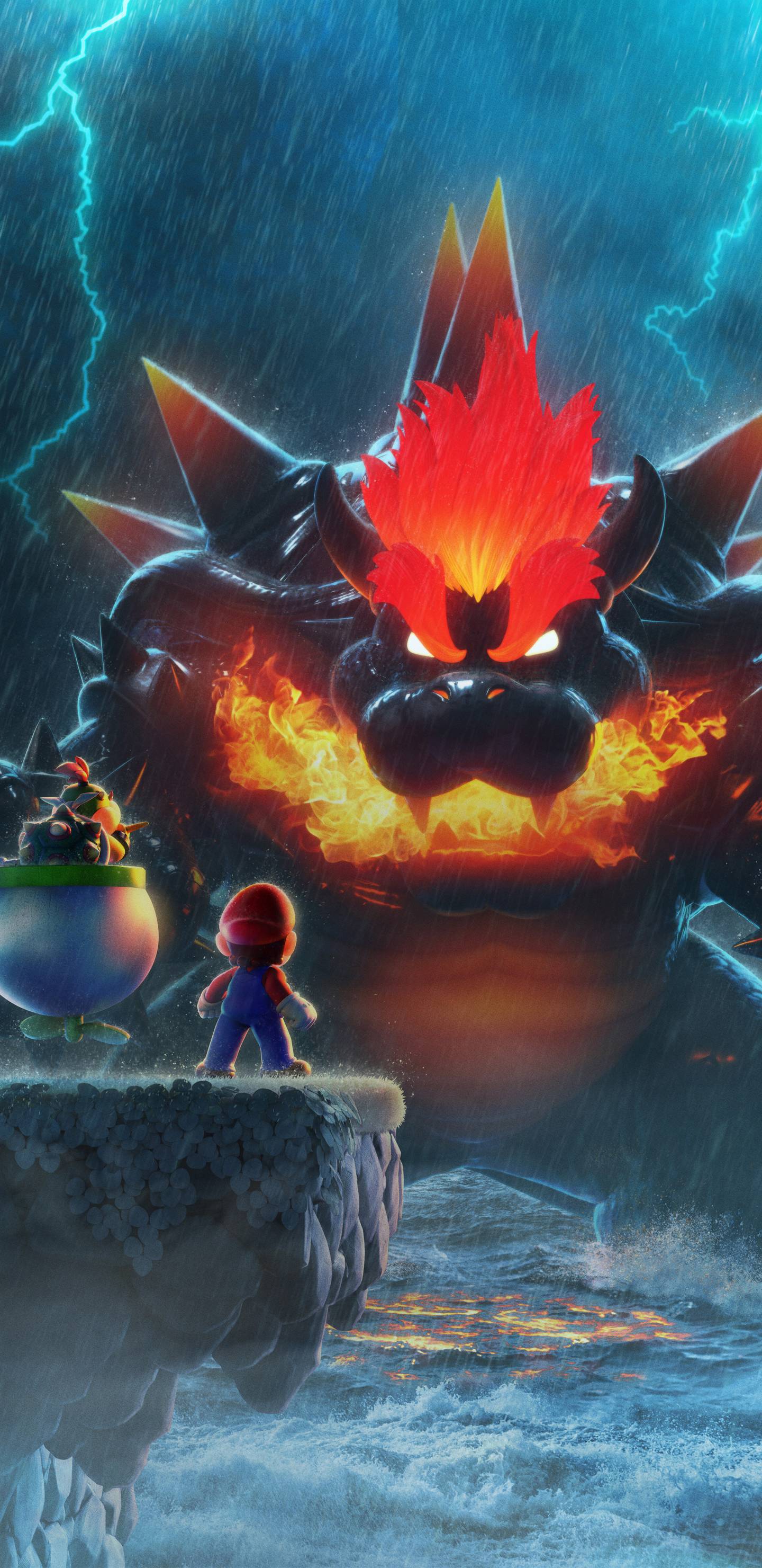 1440x2960 Bowser's Fury Wallpaper with Monocle