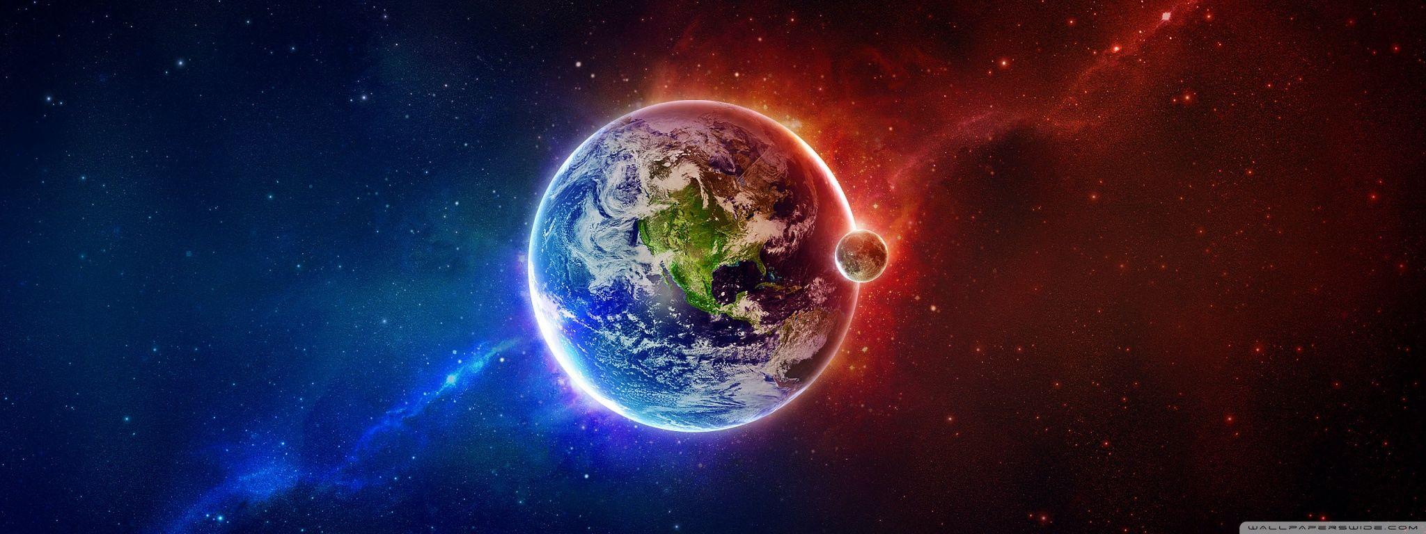 2048x768 Earth Ultra HD Desktop Background Wallpaper for : Multi Display, Dual Monitor : Tablet